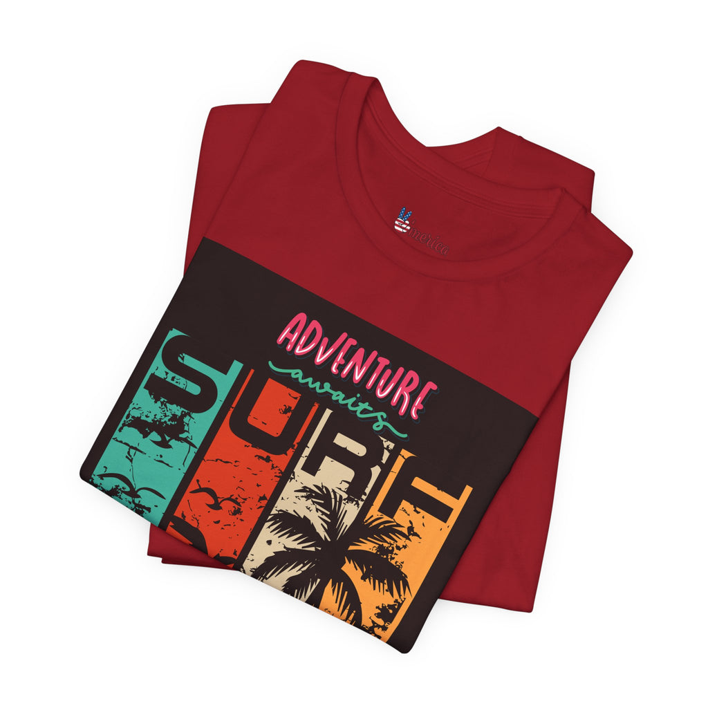 California Surf Palm Trees T-Shirt | Adventure Awaits Graphic Tee