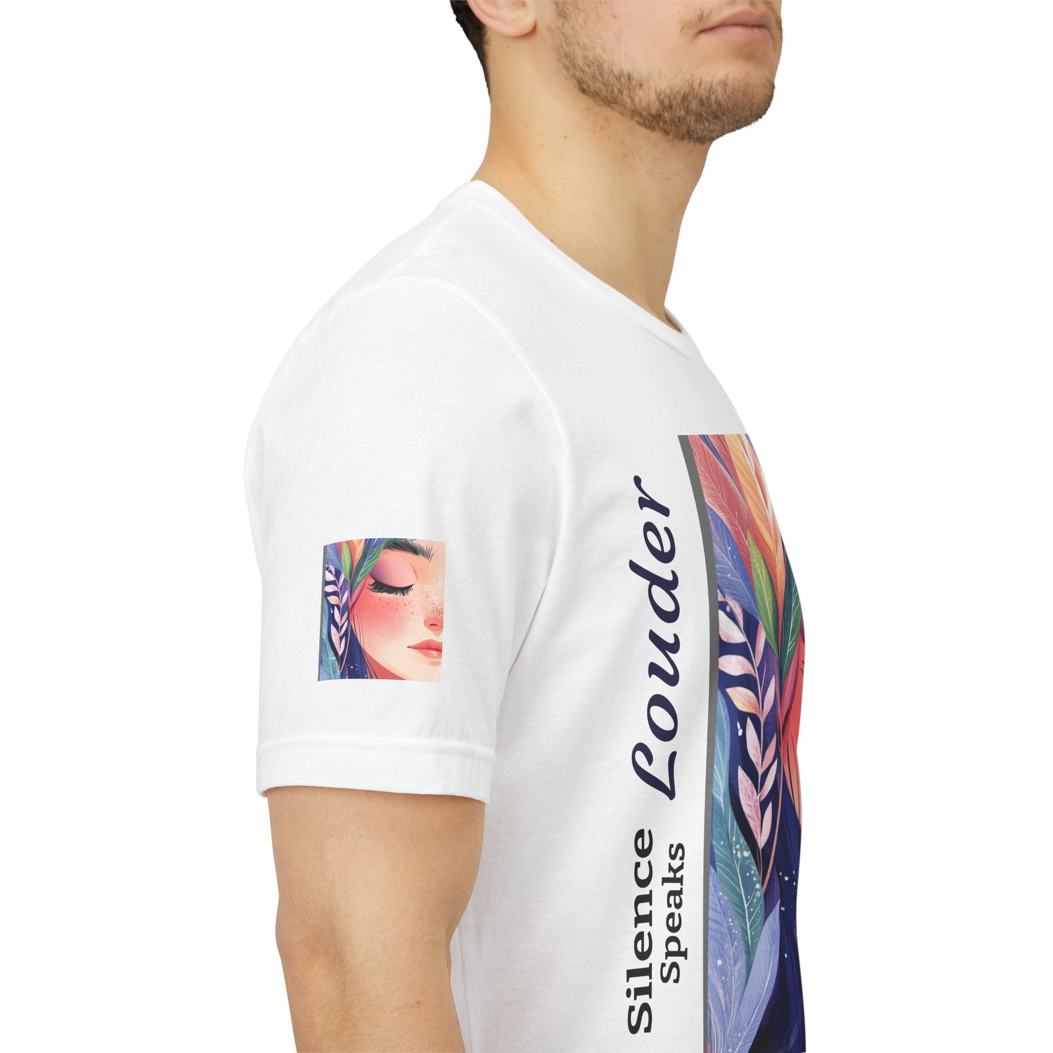 Silence Speaks Tee — "Silence is Powerful" Artistic Portrait T-Shirt