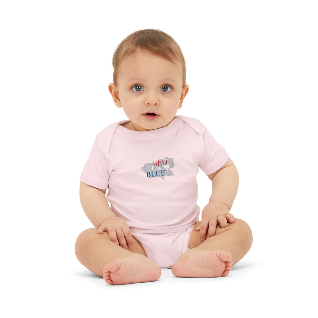 'Merica Baby Onesie – Patriotic Infant Jersey One-Piece with USA Flag Peace Hand Design