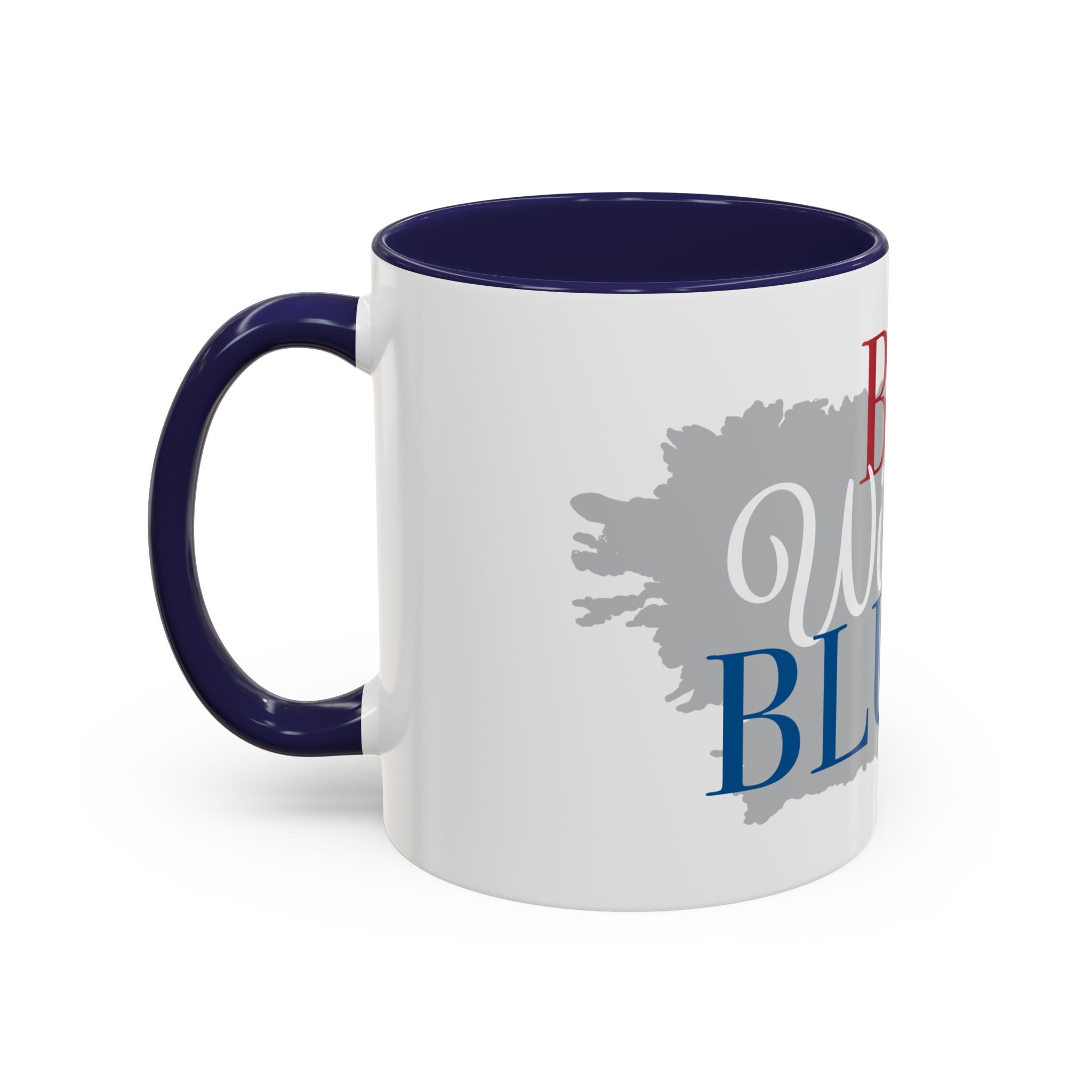 Accent Coffee Mug — “Red Wine & Blue” Patriotic Wine Lover 11/15oz Mug