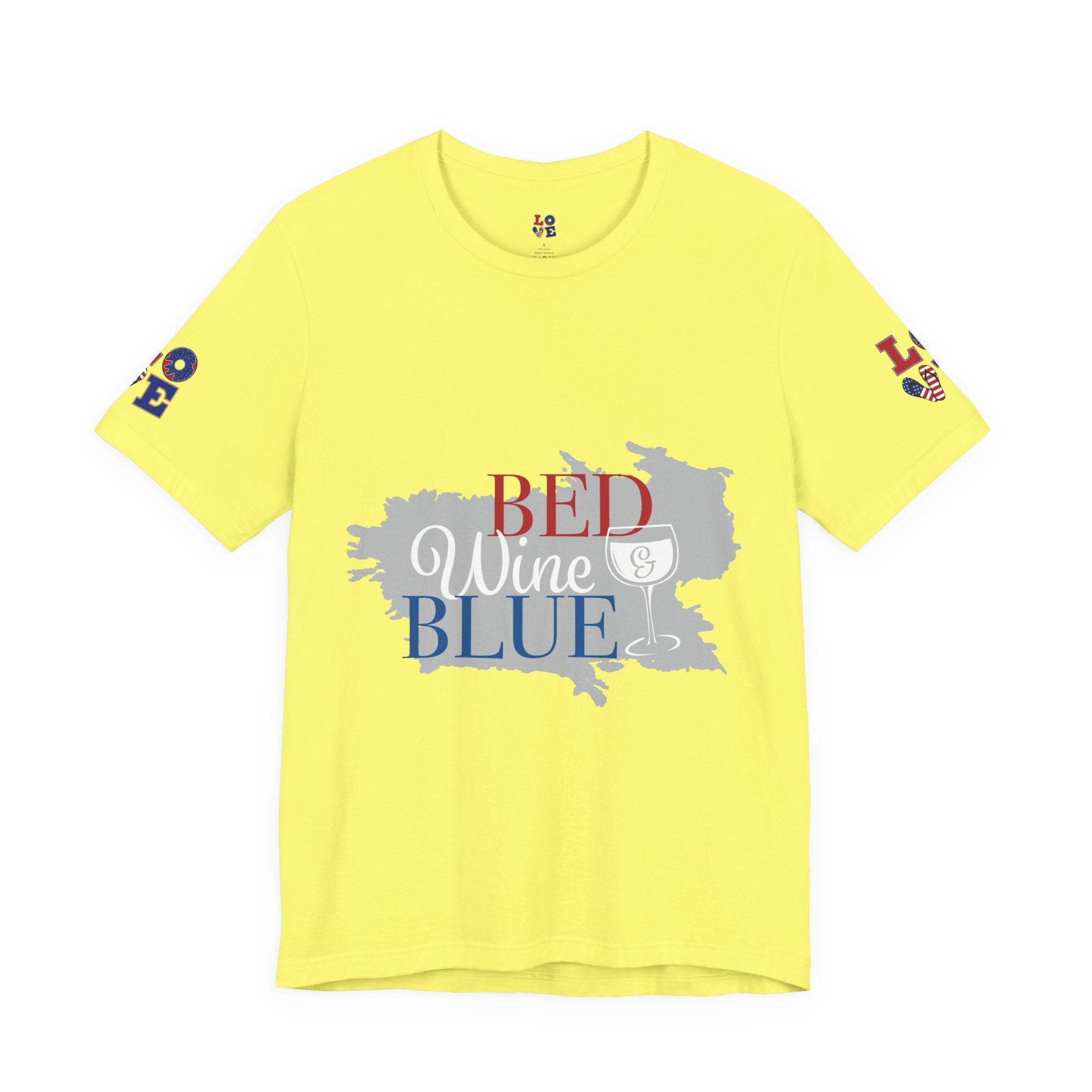 Patriotic 'Red Wine & Blue' Tee — LOVE American Flag Graphic T-Shirt
