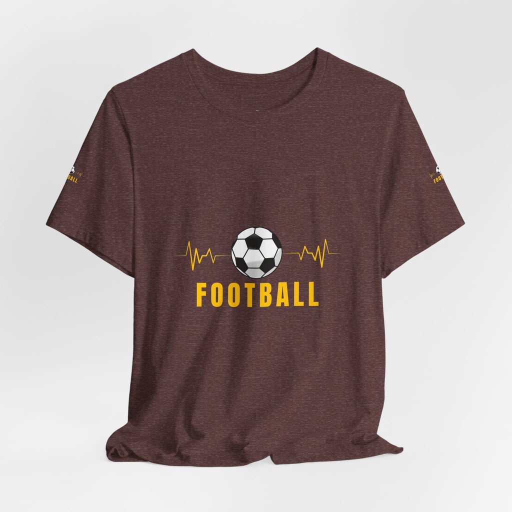 Football heartbeat soccer ball Tee | Real Football Lover back