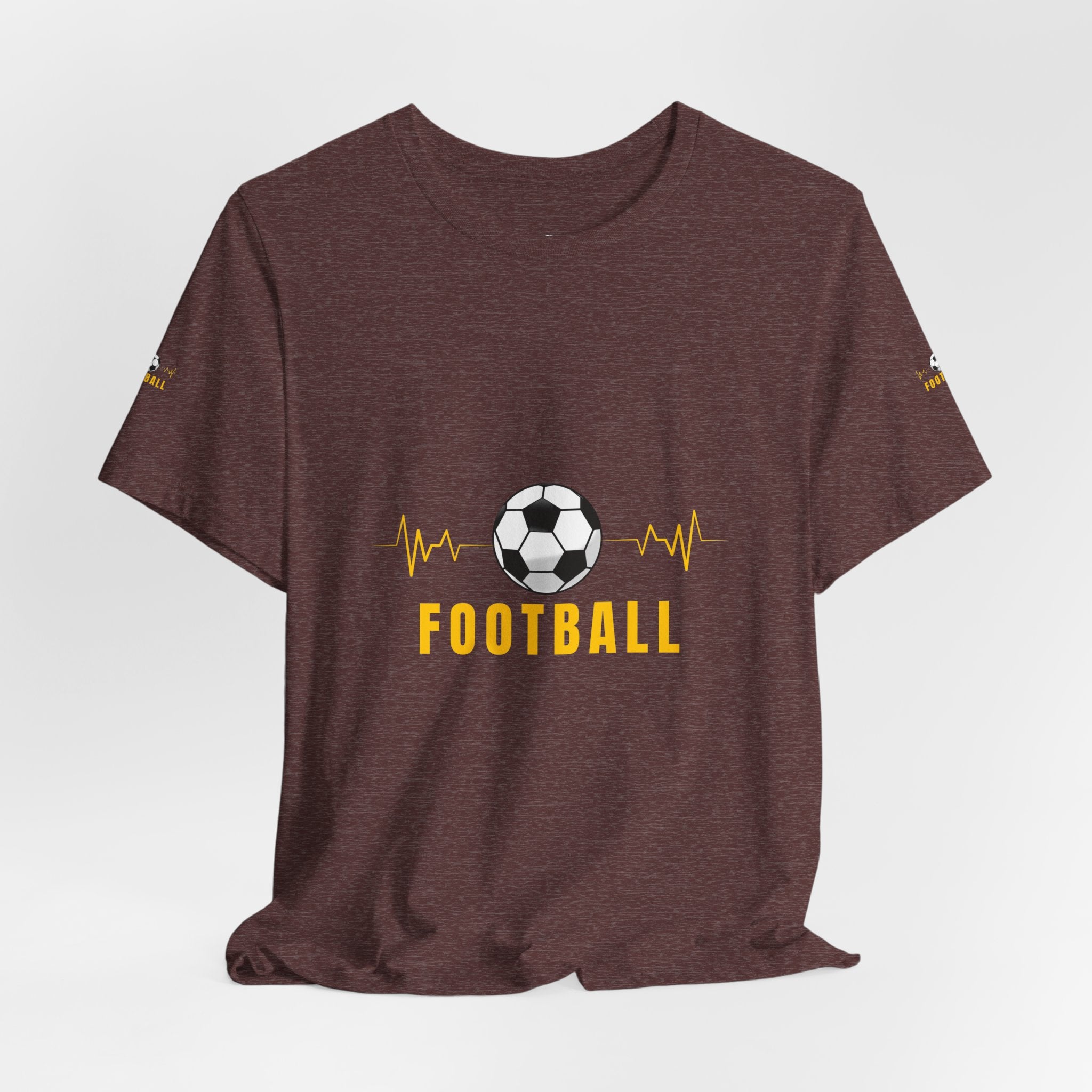 Football heartbeat soccer ball Tee | Real Football Lover back