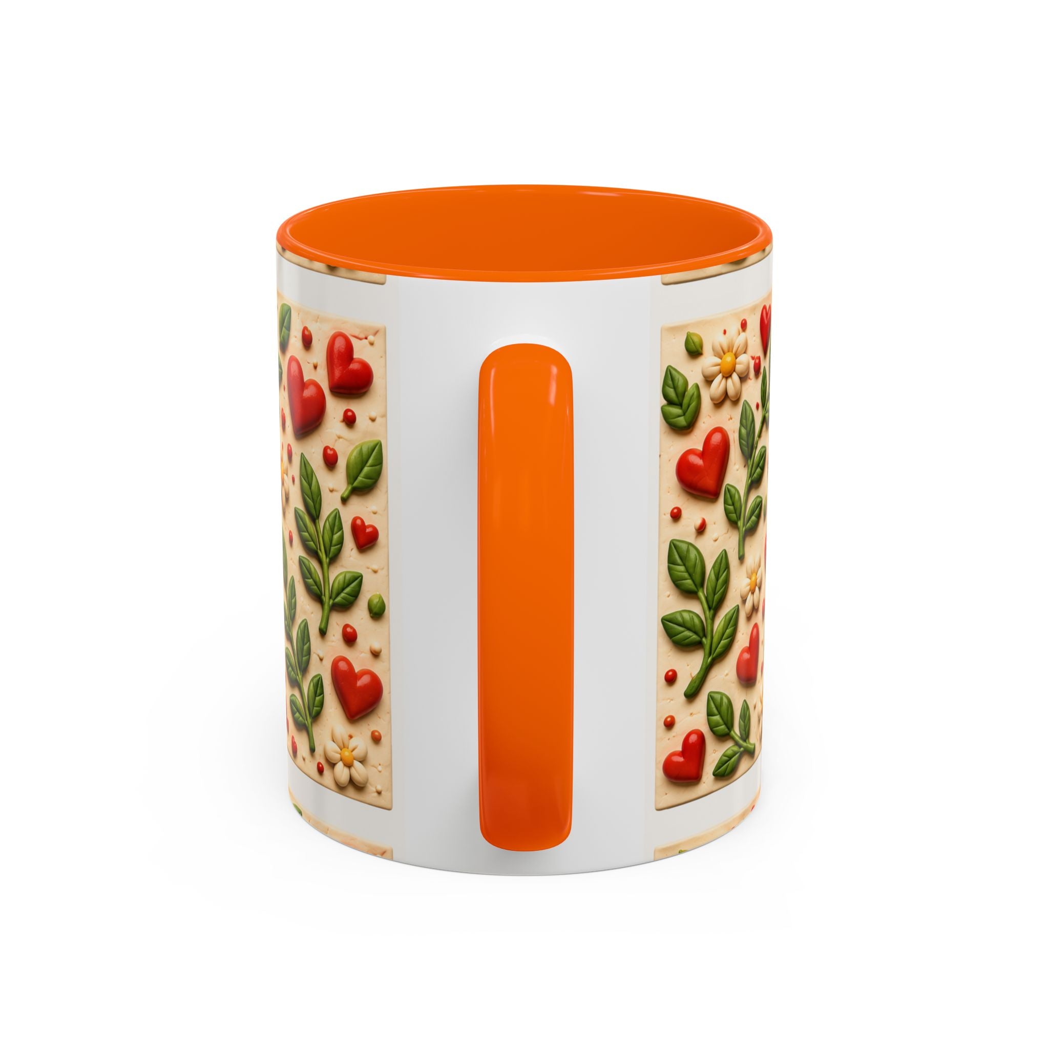 Accent Coffee Mug — "Lover Energy" Strawberry Floral Ceramic Mug (11/15oz)