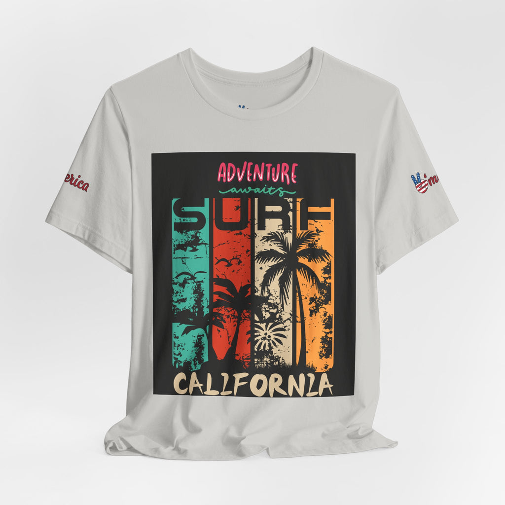 California Surf Palm Trees T-Shirt | Adventure Awaits Graphic Tee