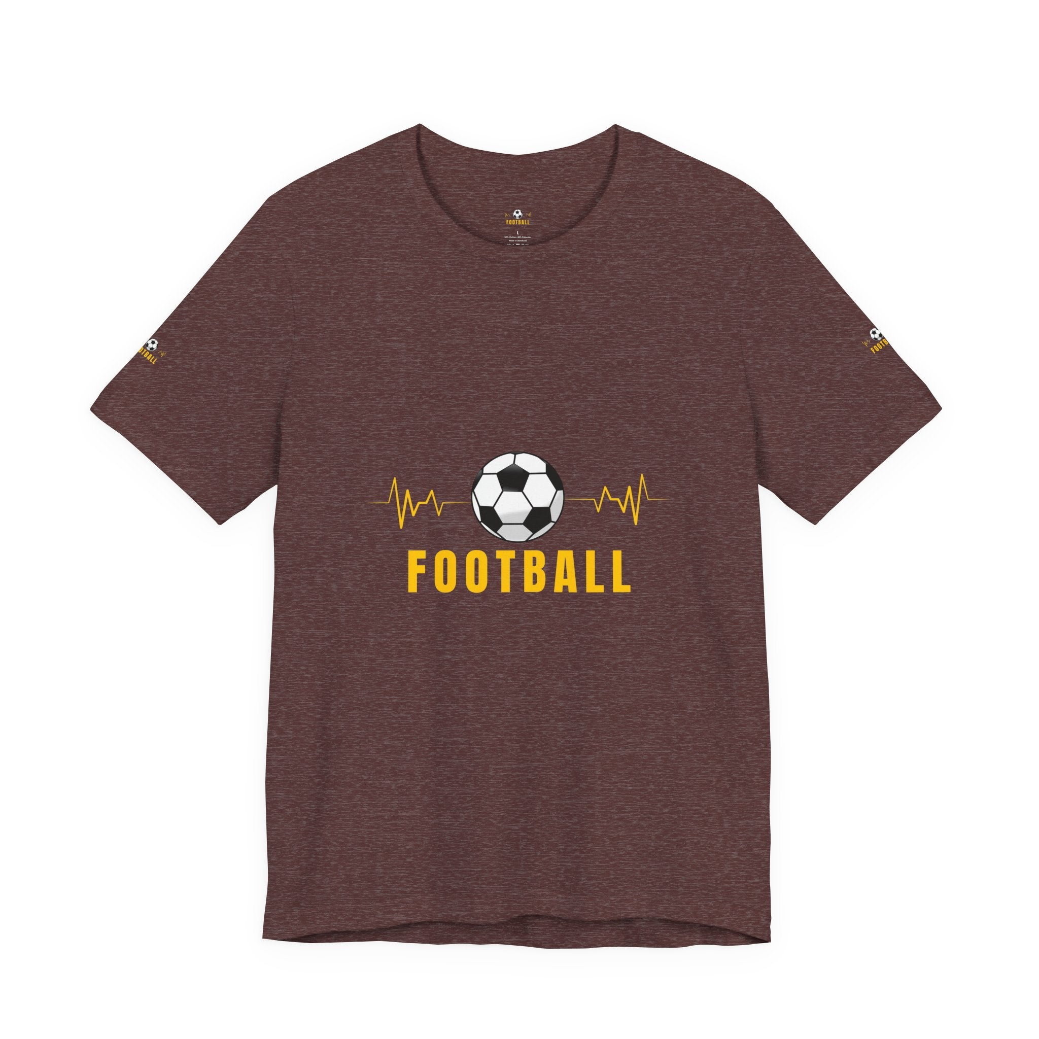 Football heartbeat soccer ball Tee | Real Football Lover back