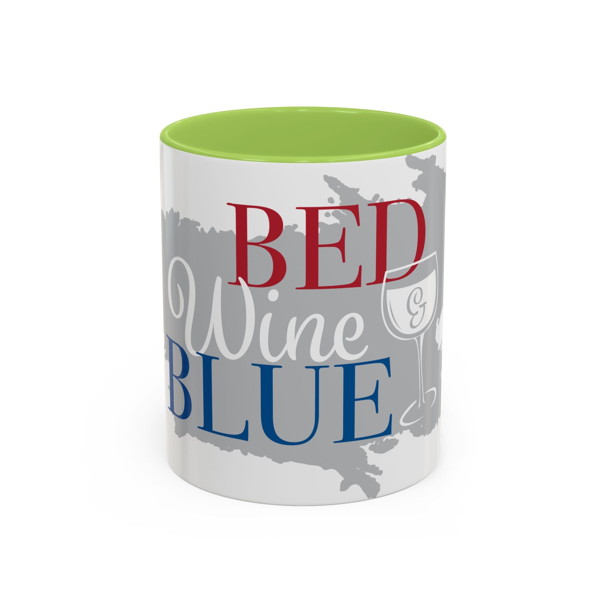Accent Coffee Mug — “Red Wine & Blue” Patriotic Wine Lover 11/15oz Mug