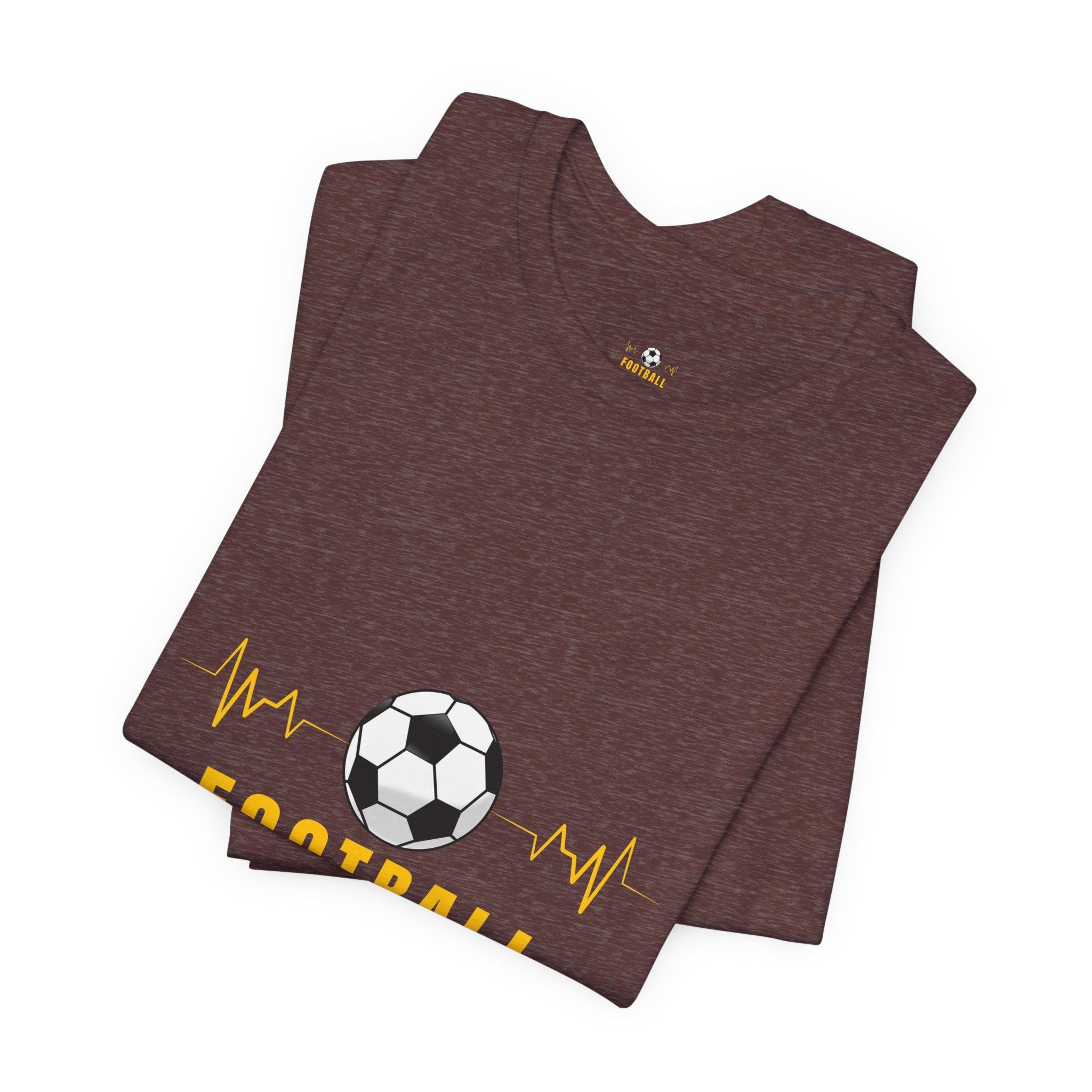 Football heartbeat soccer ball Tee | Real Football Lover back