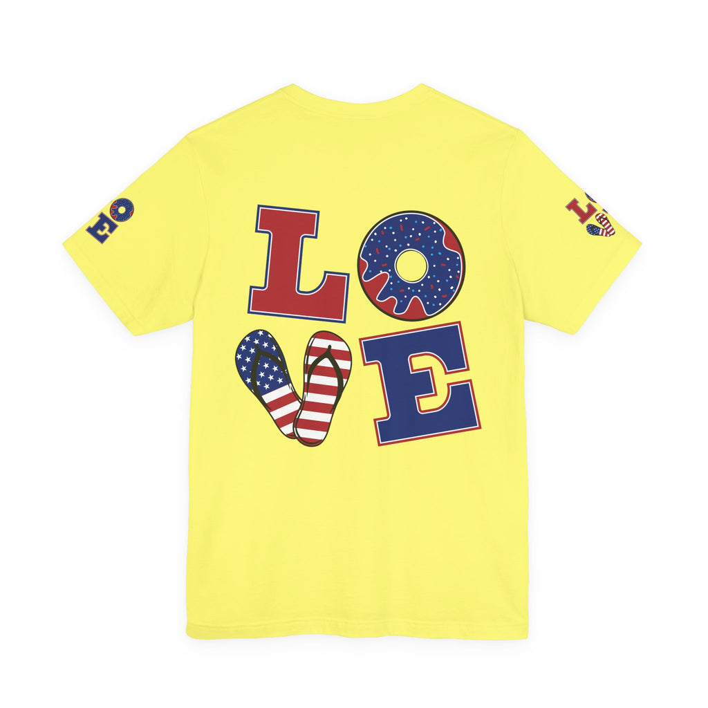 Patriotic 'Red Wine & Blue' Tee — LOVE American Flag Graphic T-Shirt