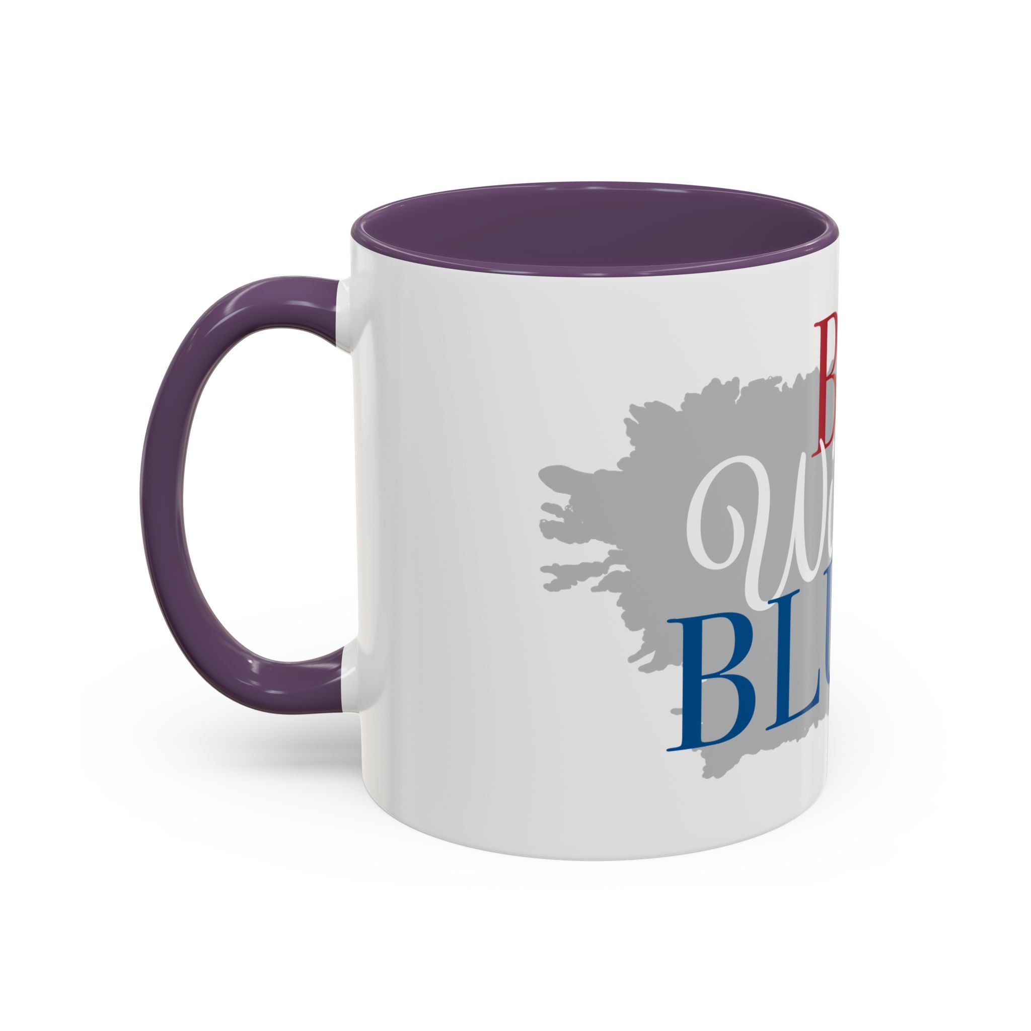 Accent Coffee Mug — “Red Wine & Blue” Patriotic Wine Lover 11/15oz Mug