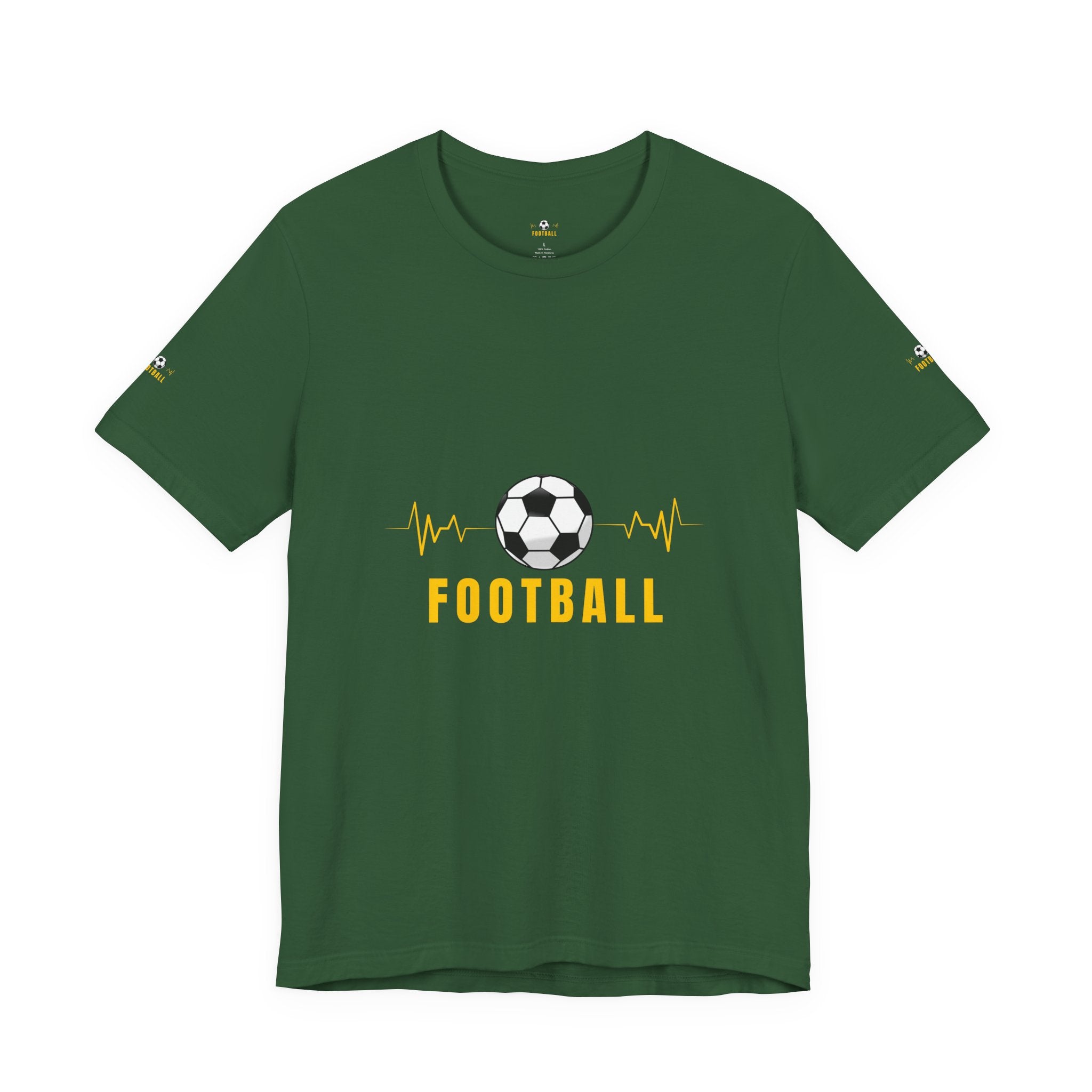 Football heartbeat soccer ball Tee | Real Football Lover back
