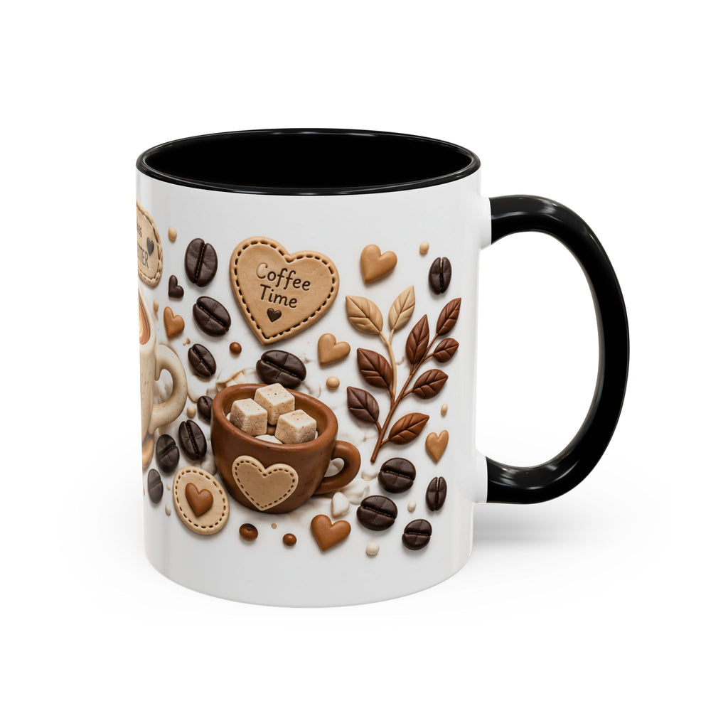 Coffee Mug - "Coffee Makes Everything Better" Accent Ceramic Mug (11/15oz)