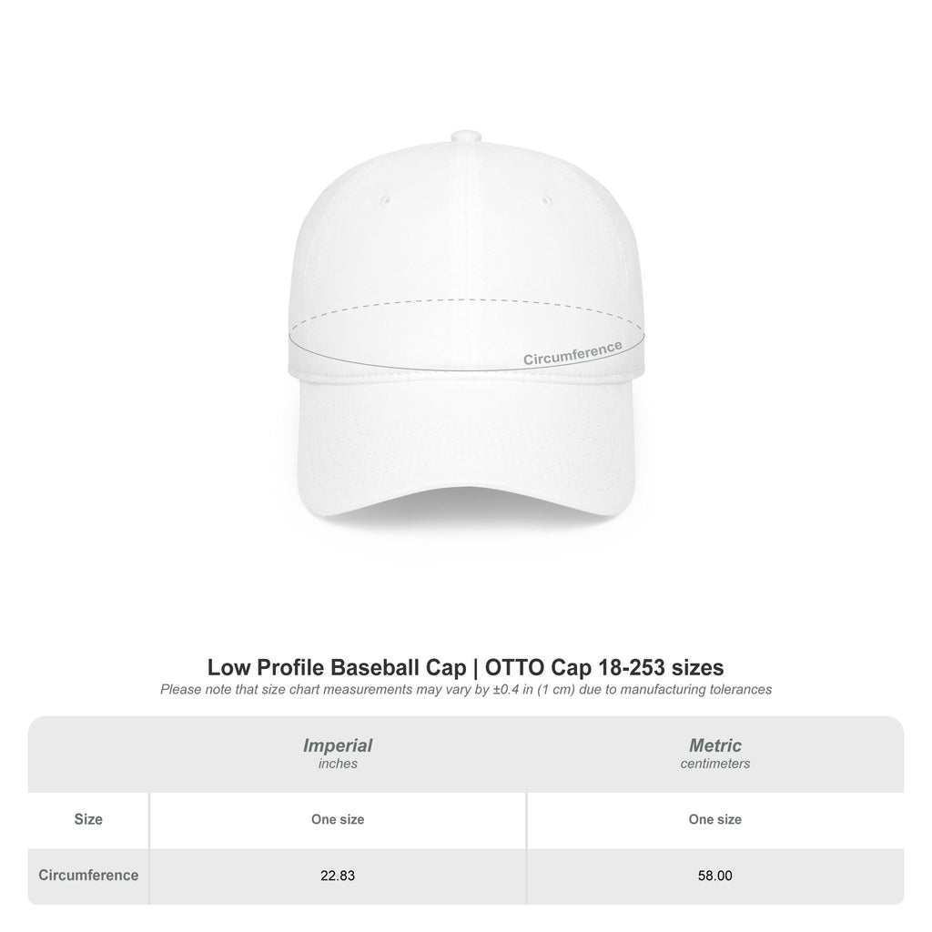 Low Profile Baseball Cap - Red Wine Blue State Graphic Hat