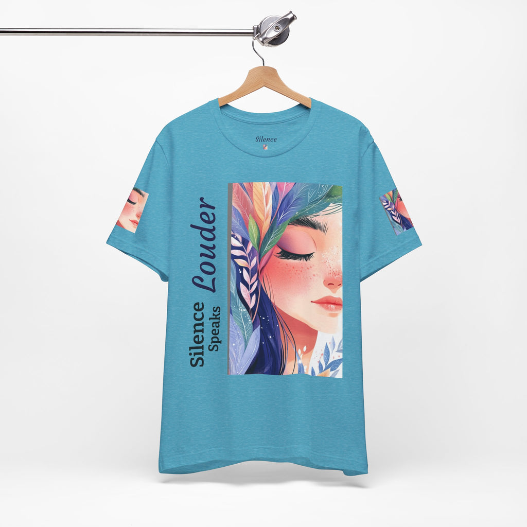 Silence Speaks Tee — "Silence is Powerful" Artistic Portrait T-Shirt