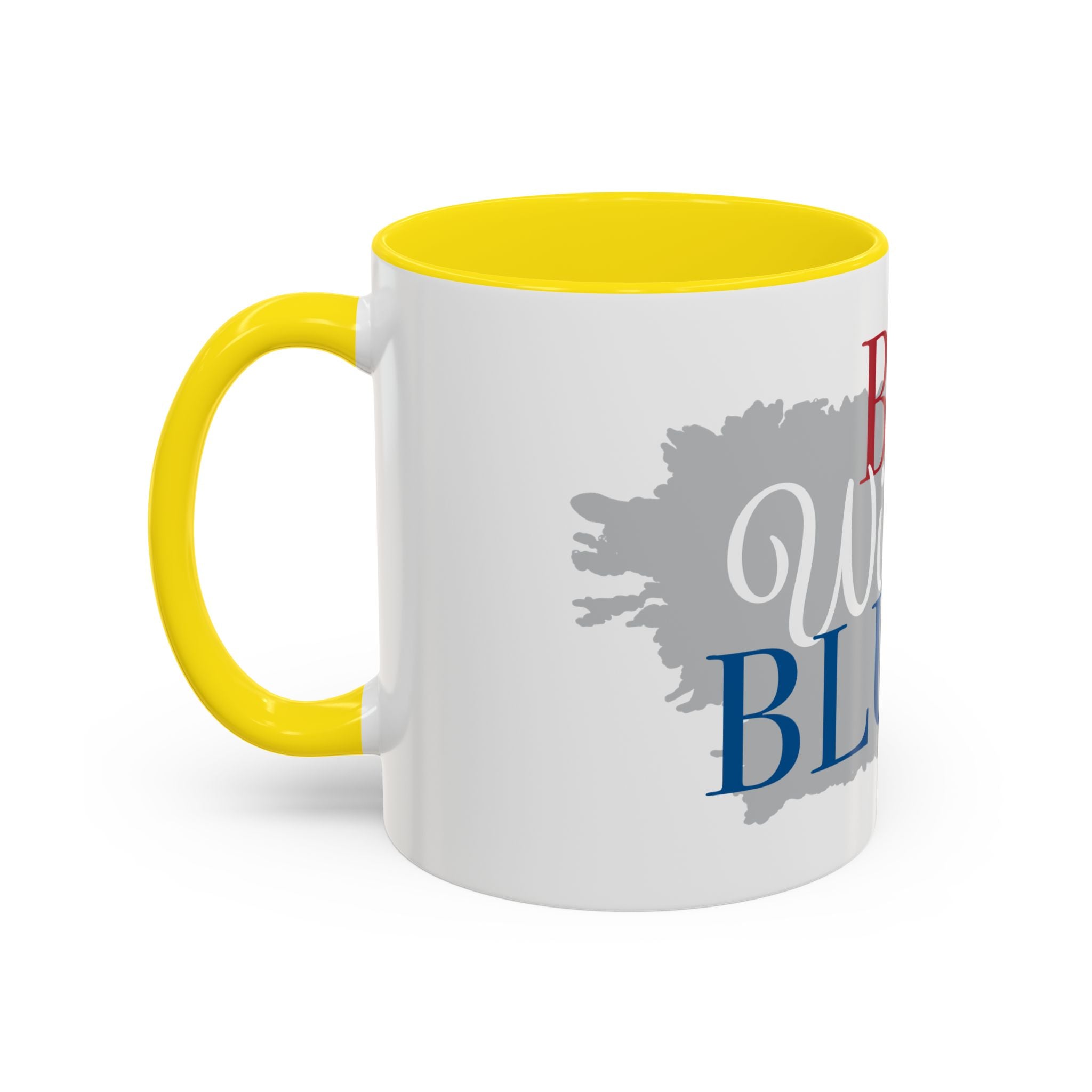 Accent Coffee Mug — “Red Wine & Blue” Patriotic Wine Lover 11/15oz Mug