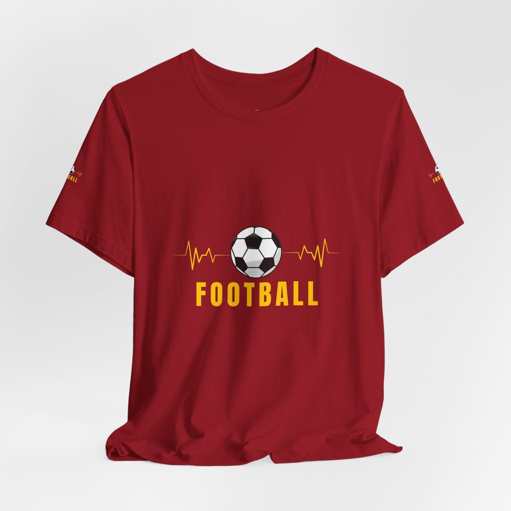 Football heartbeat soccer ball Tee | Real Football Lover back