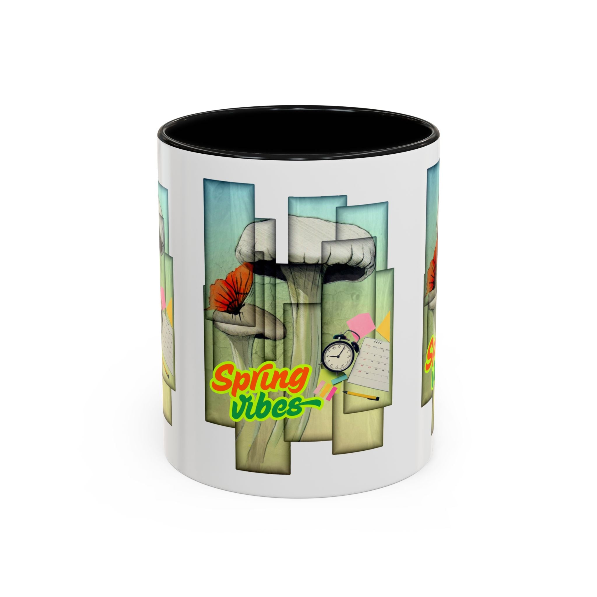 Spring Vibes Coffee Mug — Floral Retro Accent Mug (11/15oz)