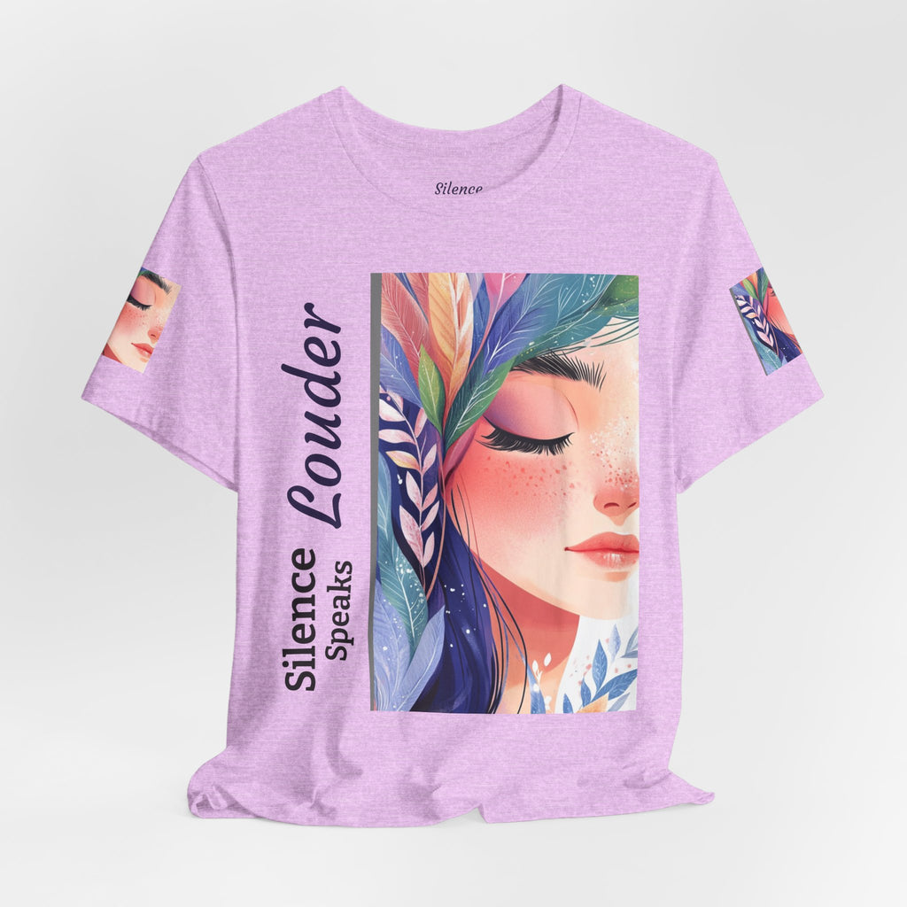 Silence Speaks Tee — "Silence is Powerful" Artistic Portrait T-Shirt