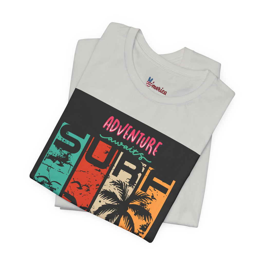 California Surf Palm Trees T-Shirt | Adventure Awaits Graphic Tee