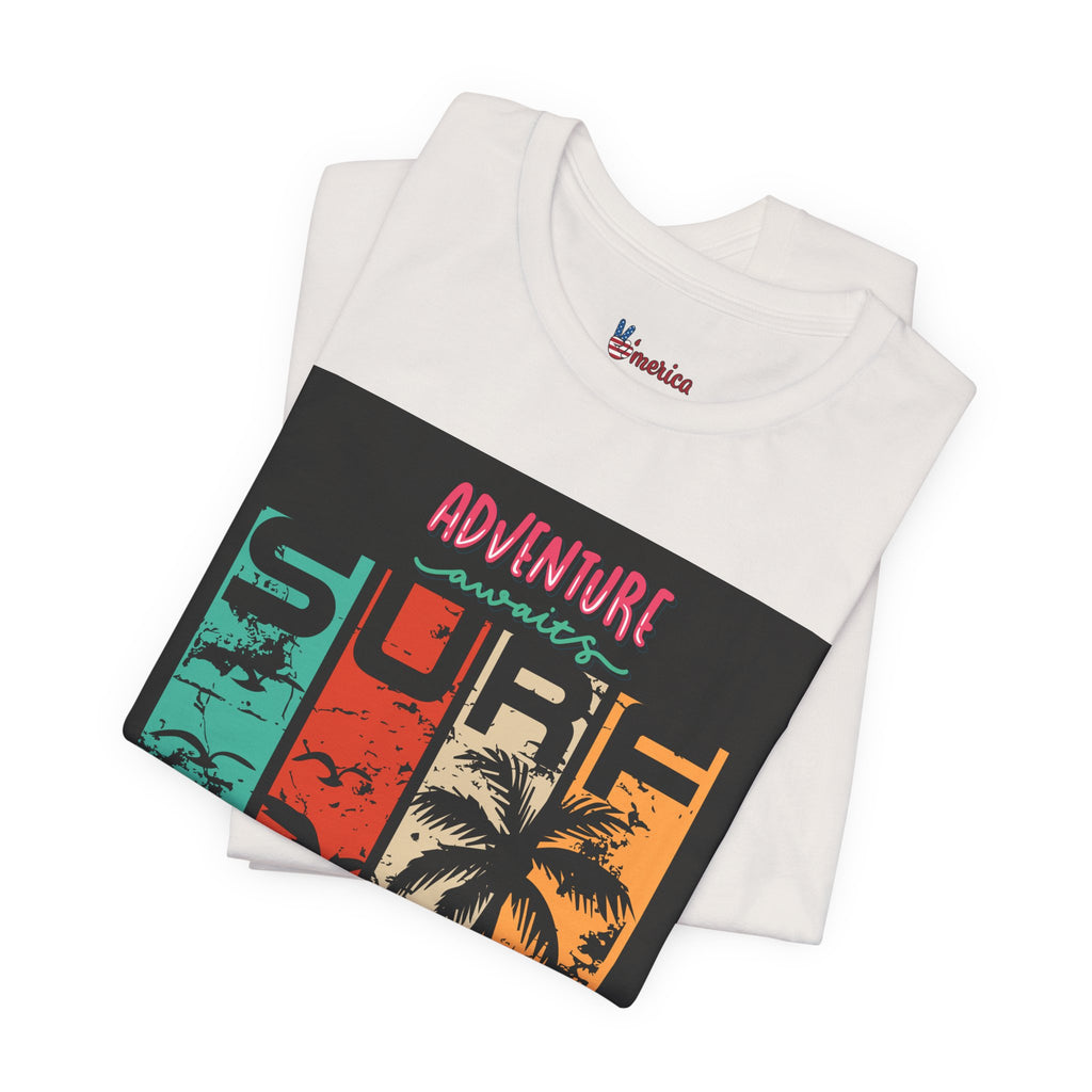 California Surf Palm Trees T-Shirt | Adventure Awaits Graphic Tee