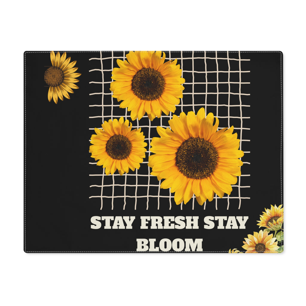 Sunflower Placemat – "Stay Fresh Stay Bloom" Decorative Table Mat