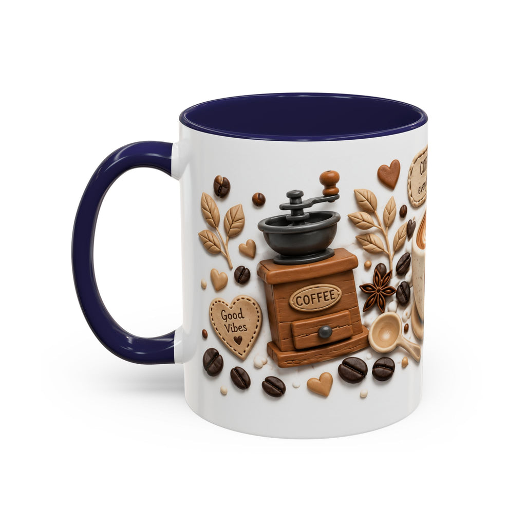 Coffee Mug - "Coffee Makes Everything Better" Accent Ceramic Mug (11/15oz)