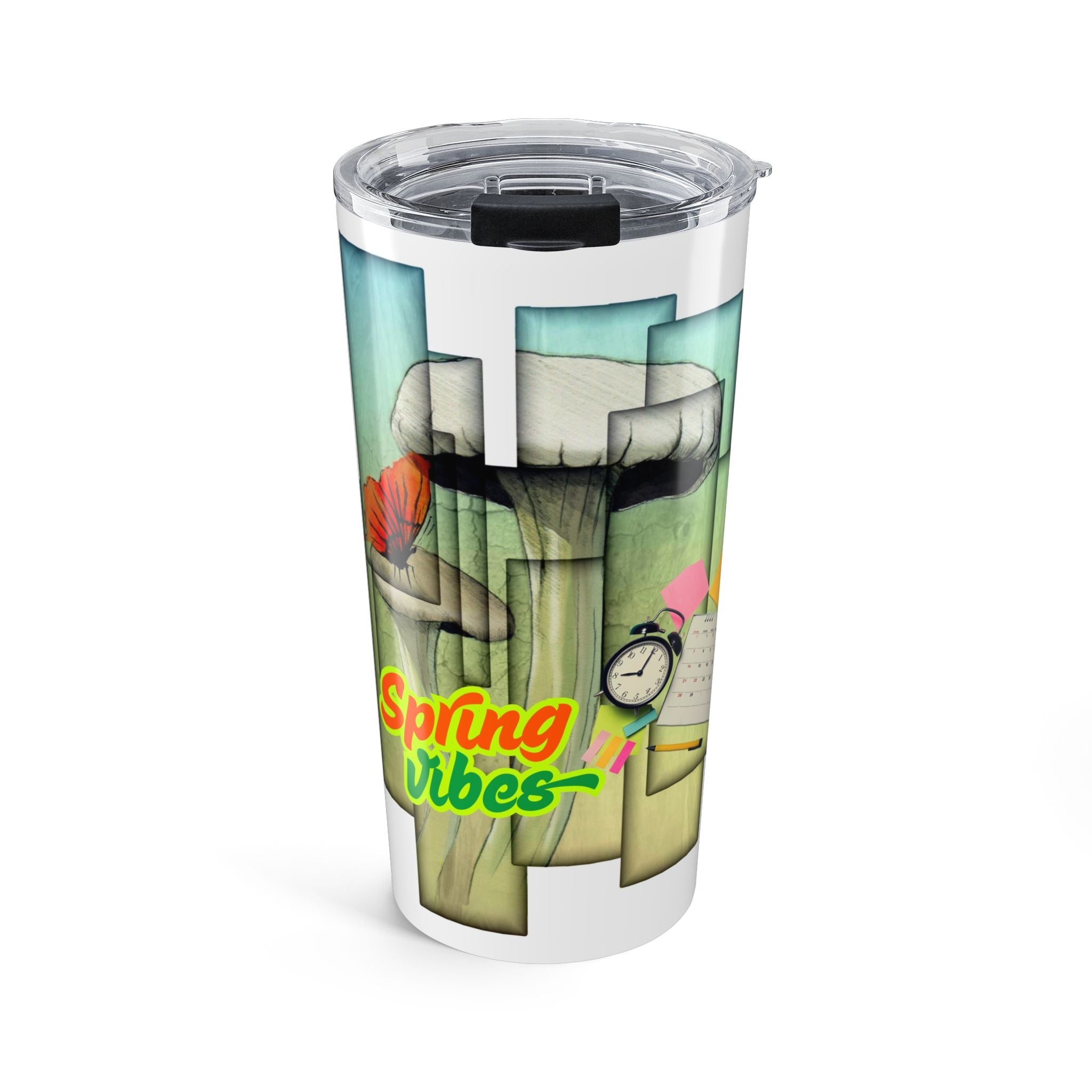 20oz Spring Vibes Tumbler - Floral Clock Travel Cup
