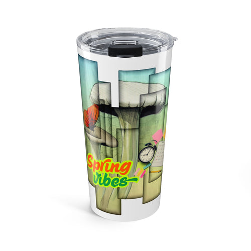 20oz Spring Vibes Tumbler - Floral Clock Travel Cup