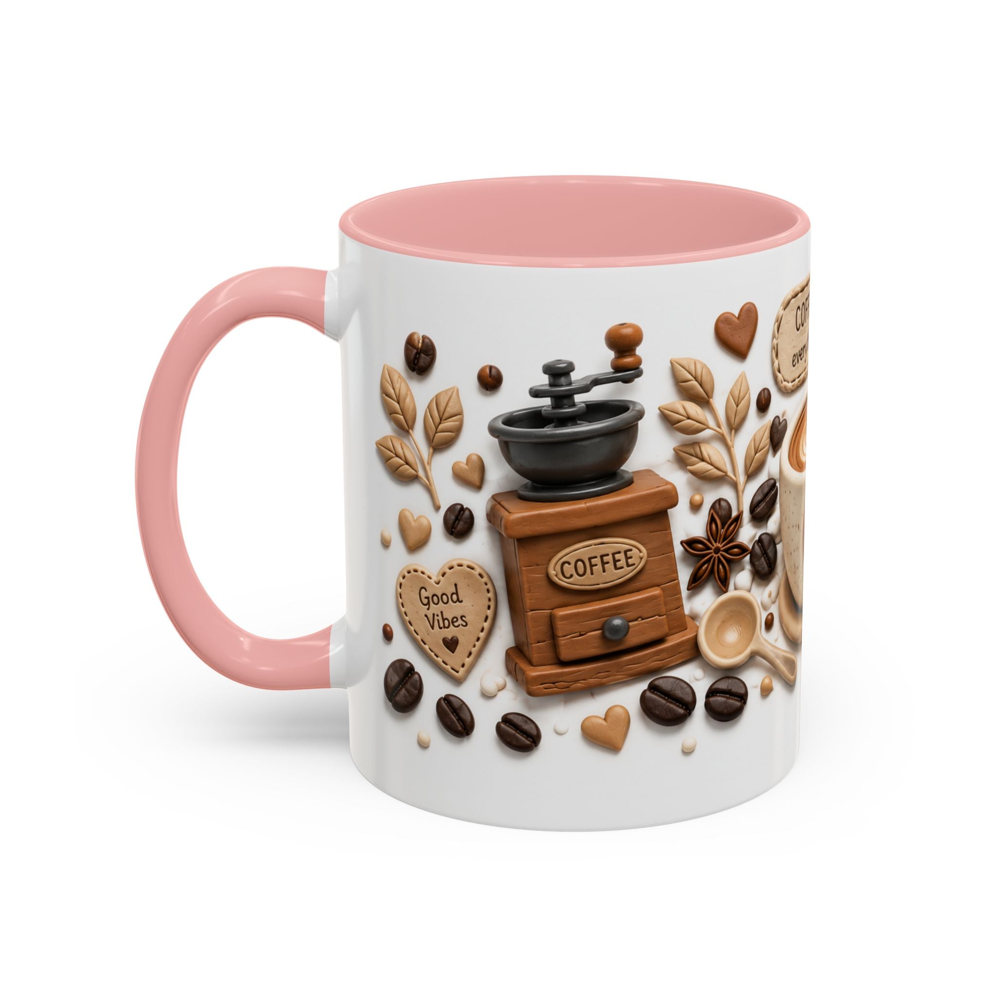 Coffee Makes Everything Better Mug | Cute Ceramic Accent Coffee Cup | Gift | 11oz & 15oz
