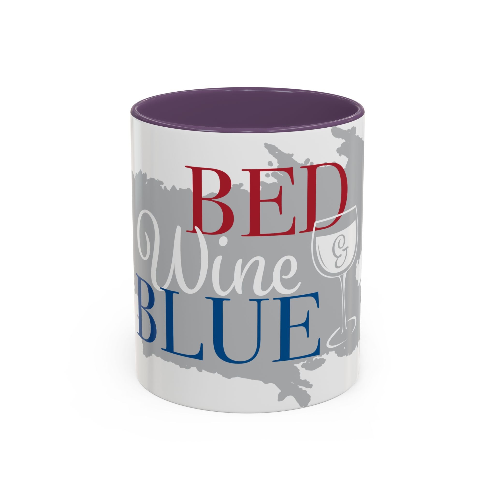 Accent Coffee Mug — “Red Wine & Blue” Patriotic Wine Lover 11/15oz Mug