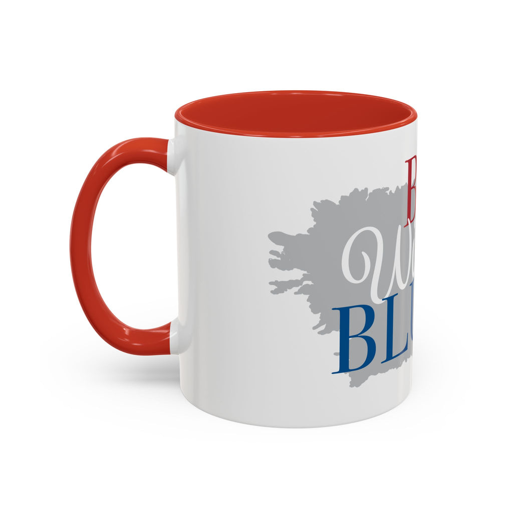 Accent Coffee Mug — “Red Wine & Blue” Patriotic Wine Lover 11/15oz Mug