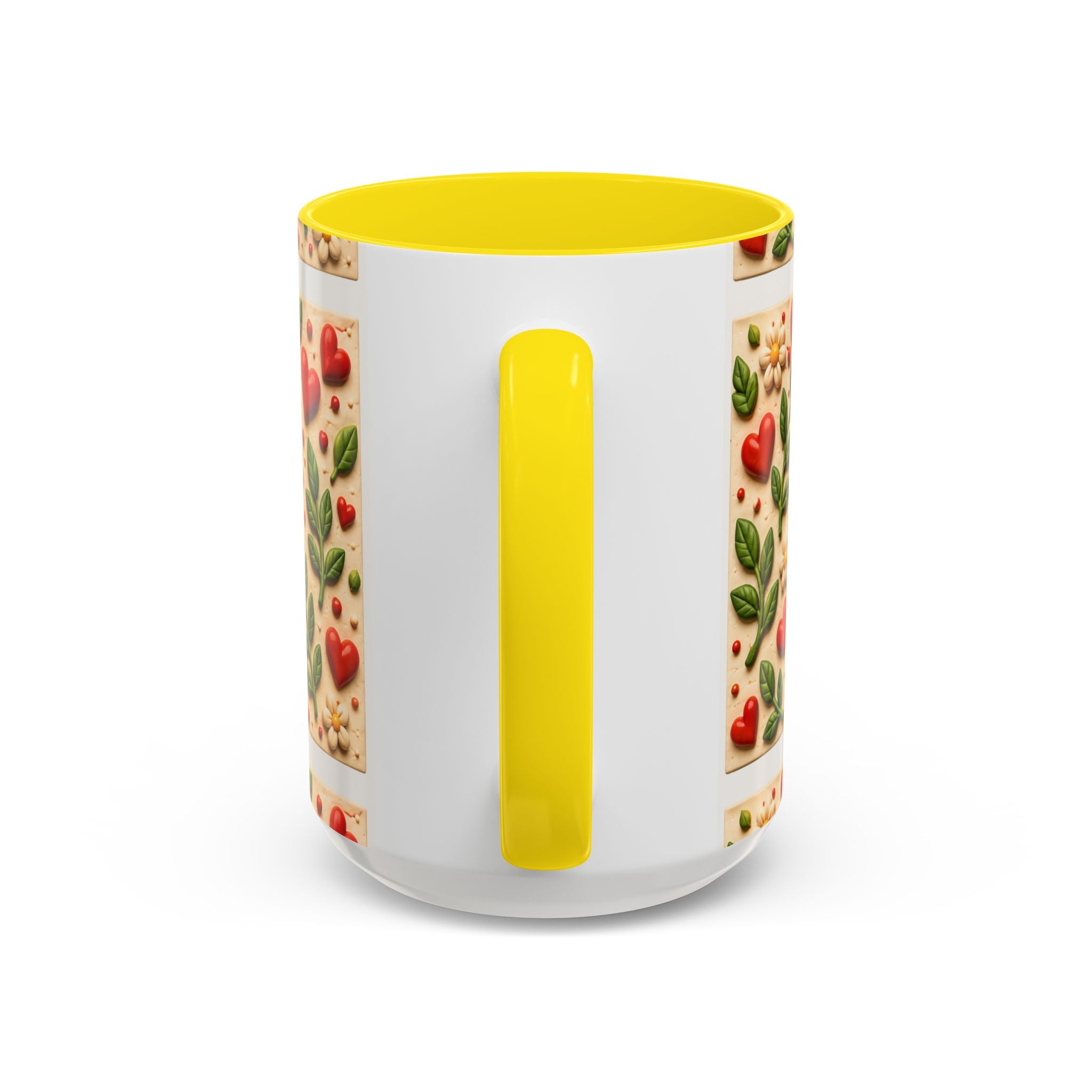 Accent Coffee Mug — "Lover Energy" Strawberry Floral Ceramic Mug (11/15oz)
