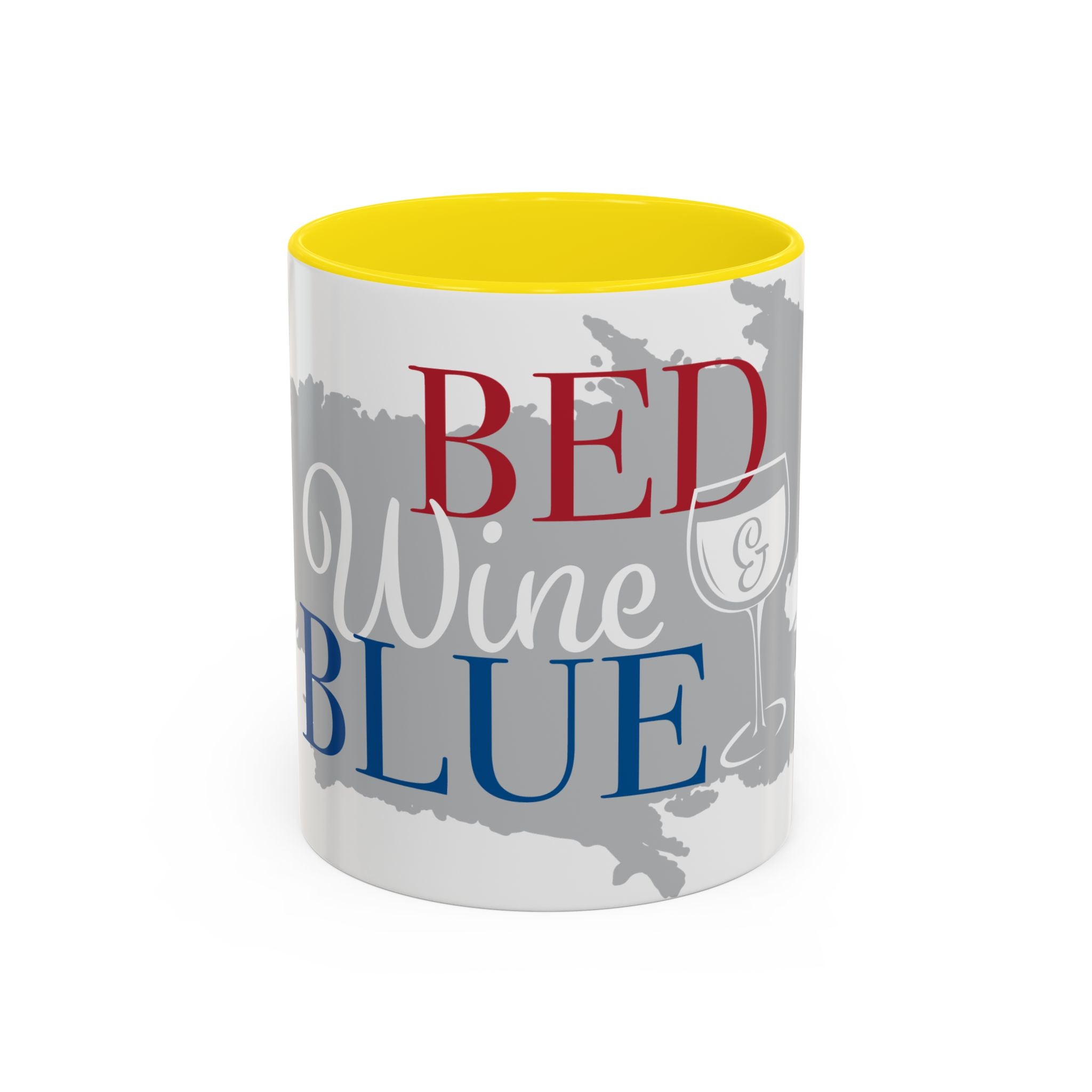 Accent Coffee Mug — “Red Wine & Blue” Patriotic Wine Lover 11/15oz Mug