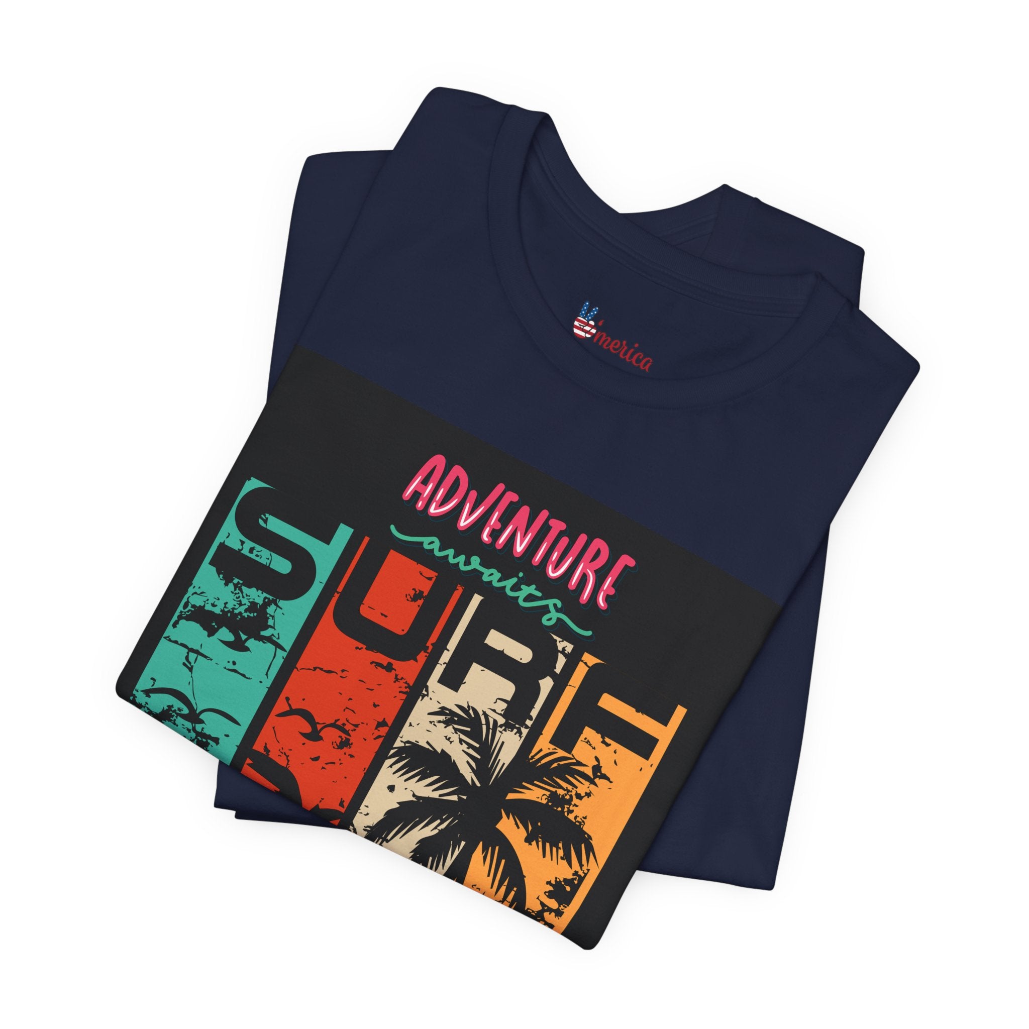 California Surf Palm Trees T-Shirt | Adventure Awaits Graphic Tee