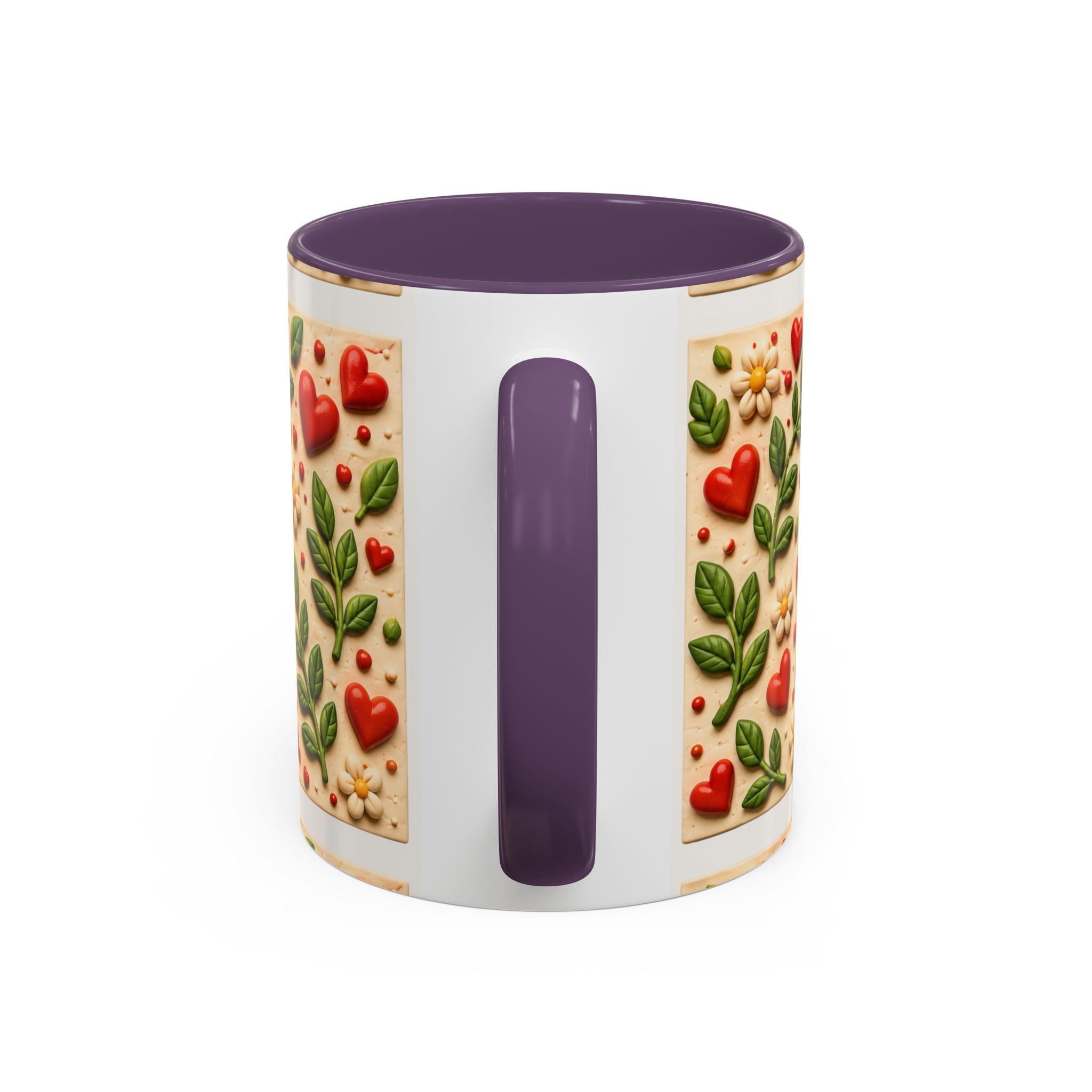 Accent Coffee Mug — "Lover Energy" Strawberry Floral Ceramic Mug (11/15oz)