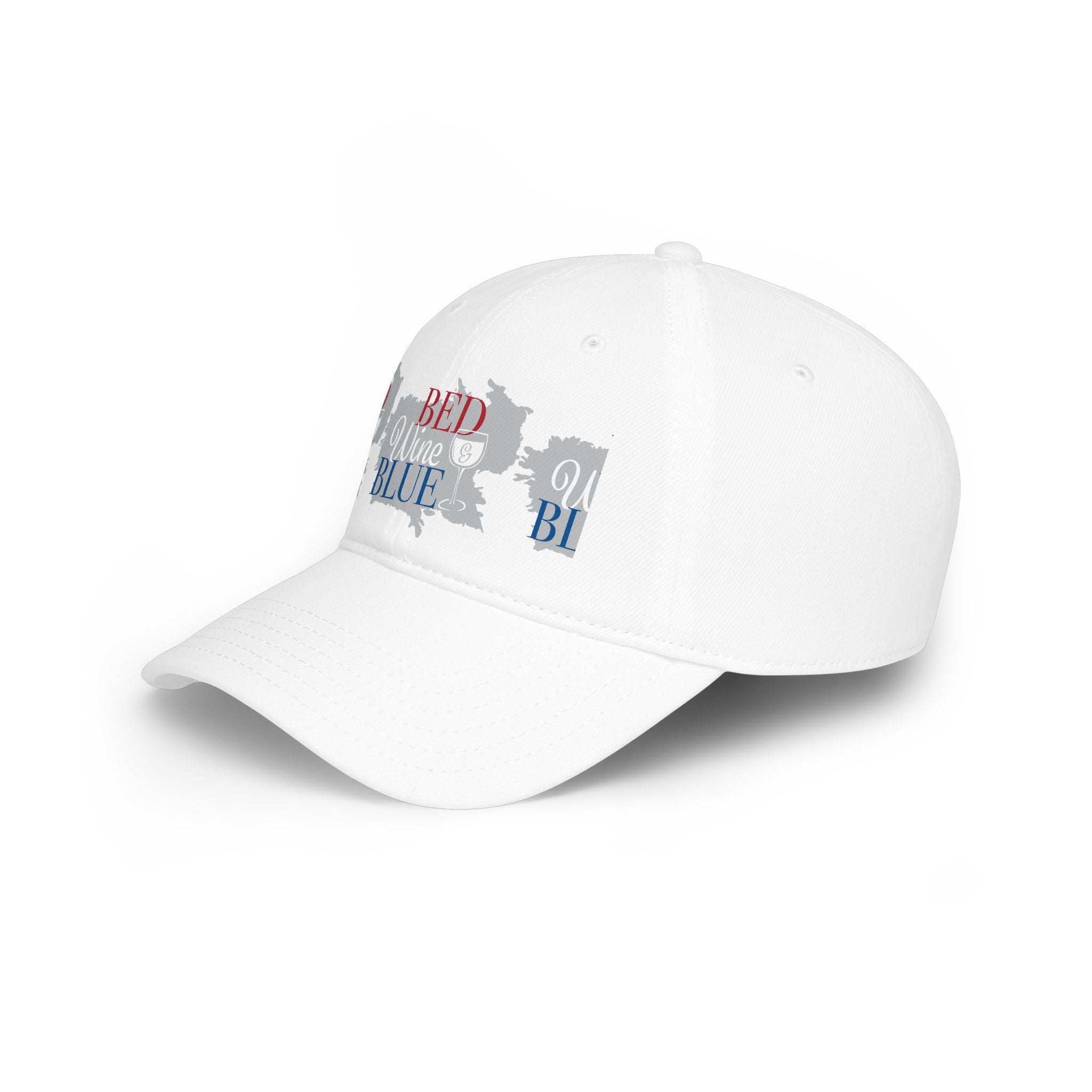 Low Profile Baseball Cap - Red Wine Blue State Graphic Hat