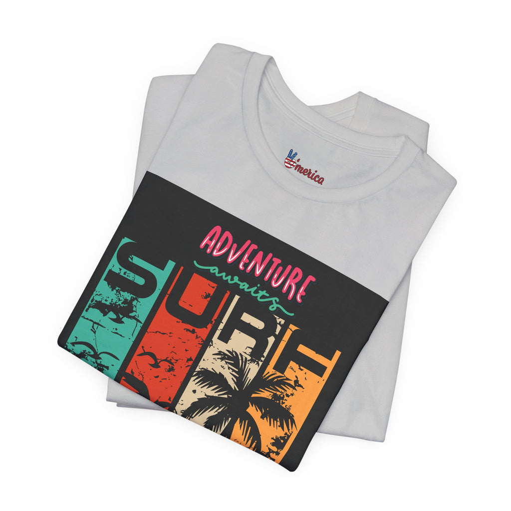 California Surf Palm Trees T-Shirt | Adventure Awaits Graphic Tee
