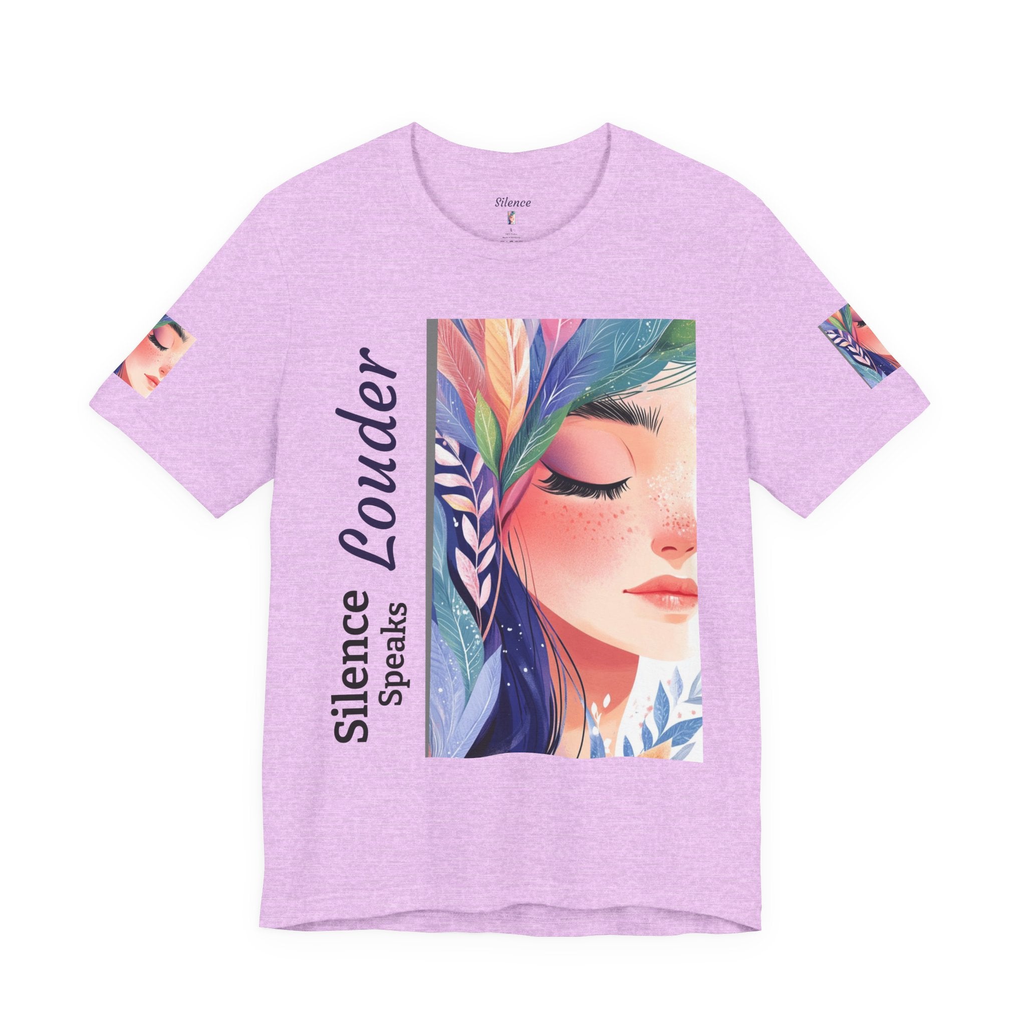 Silence Speaks Tee — "Silence is Powerful" Artistic Portrait T-Shirt