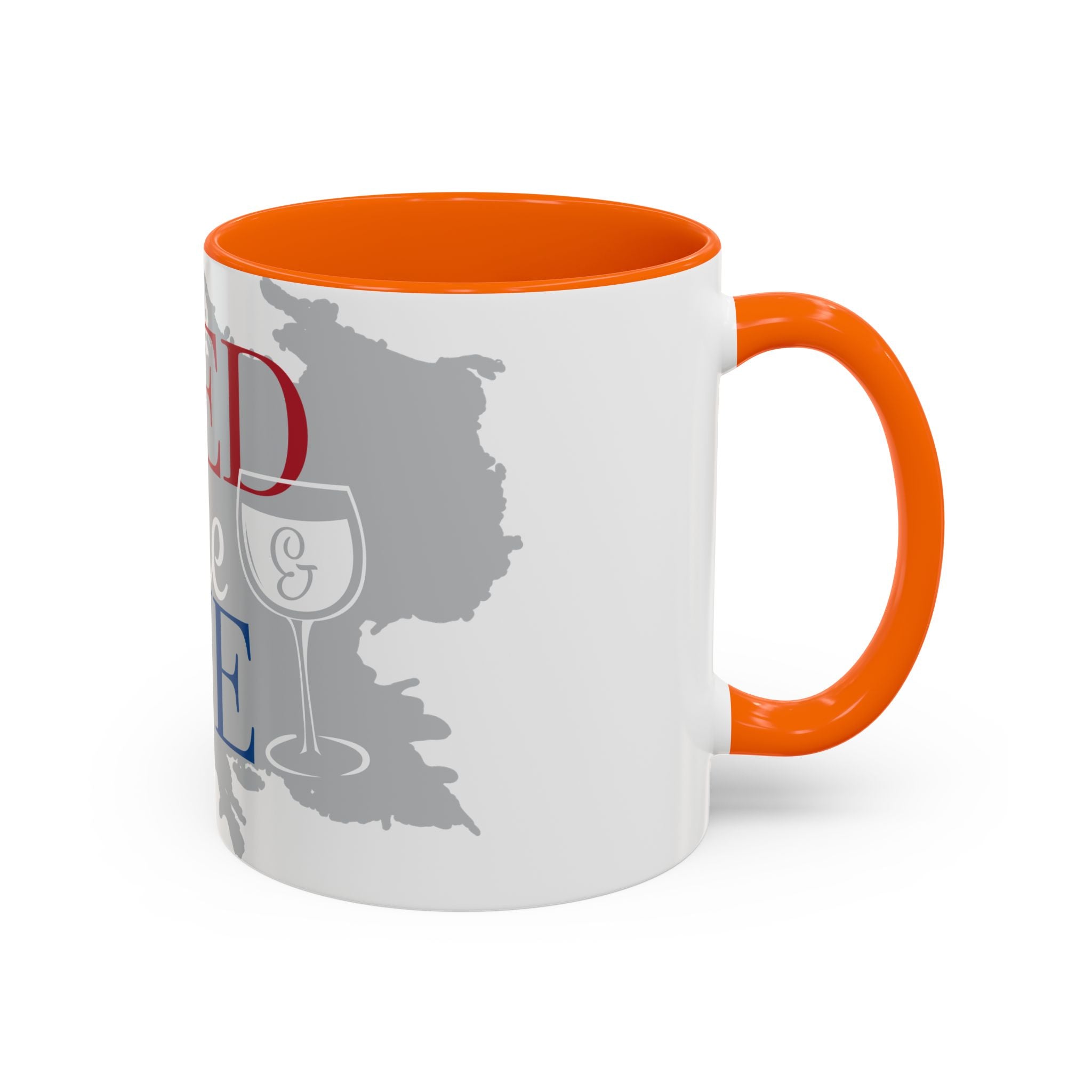 Accent Coffee Mug — “Red Wine & Blue” Patriotic Wine Lover 11/15oz Mug