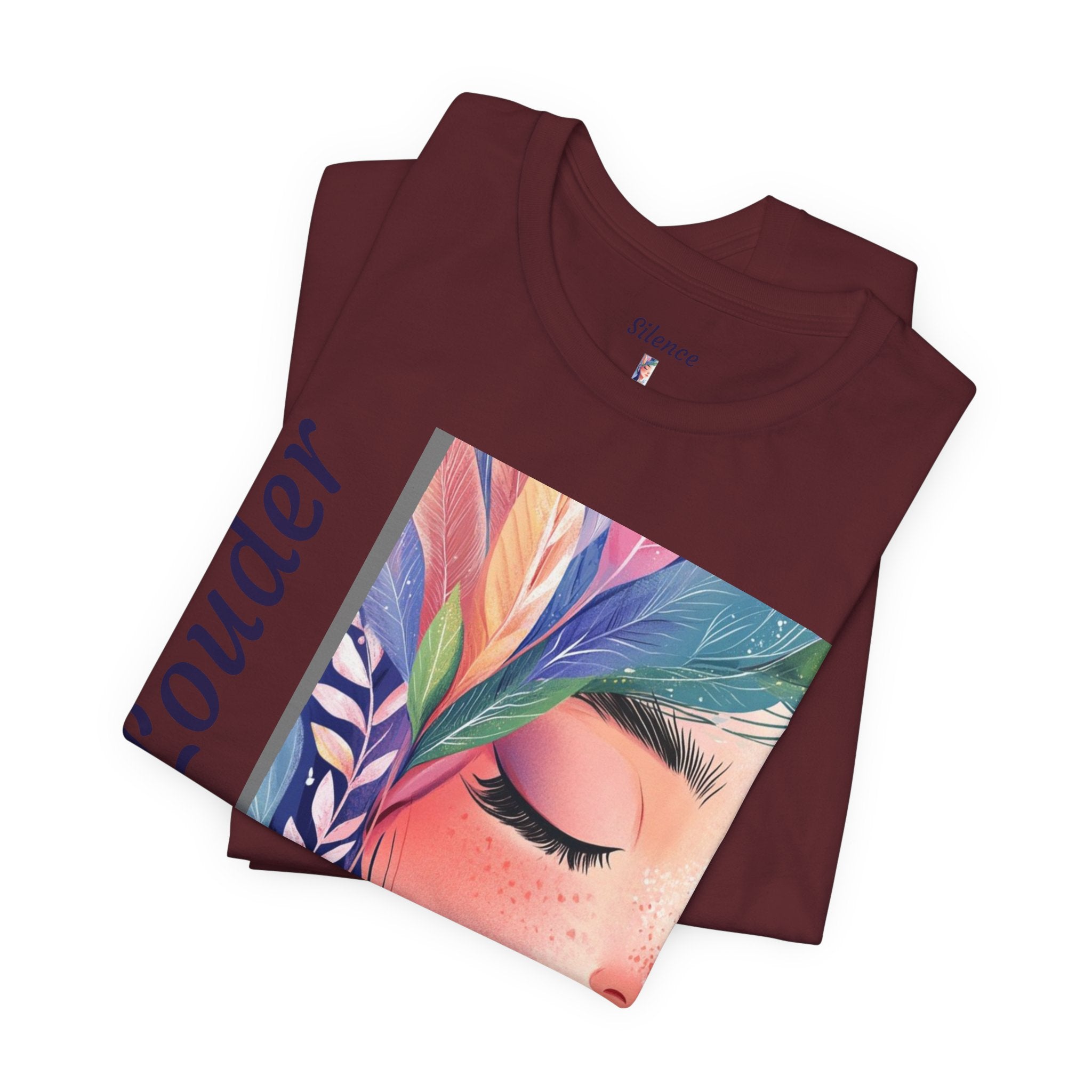 Silence Speaks Tee — "Silence is Powerful" Artistic Portrait T-Shirt