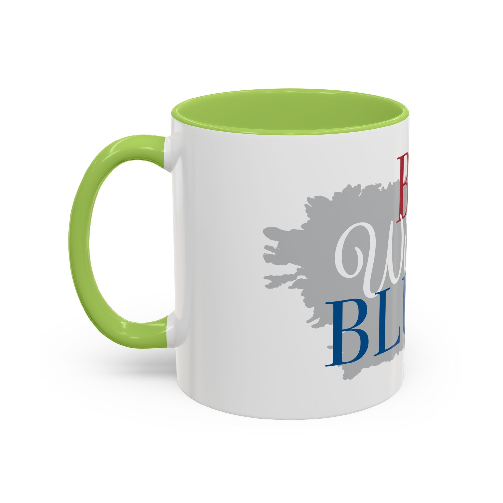 Accent Coffee Mug — “Red Wine & Blue” Patriotic Wine Lover 11/15oz Mug