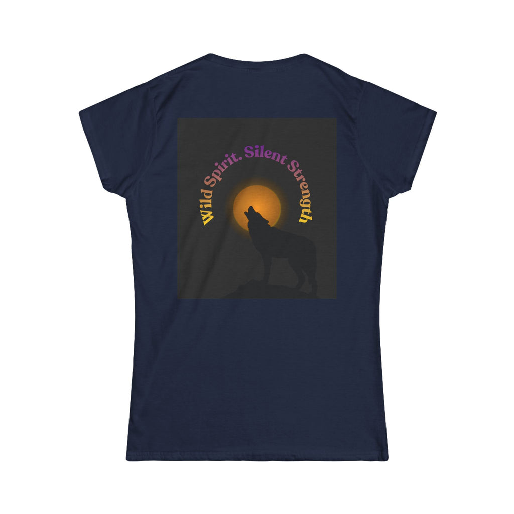 Women’s Tee - 'Animals Teach Us to Be Human Beings' Moonlight Wolf Graphic