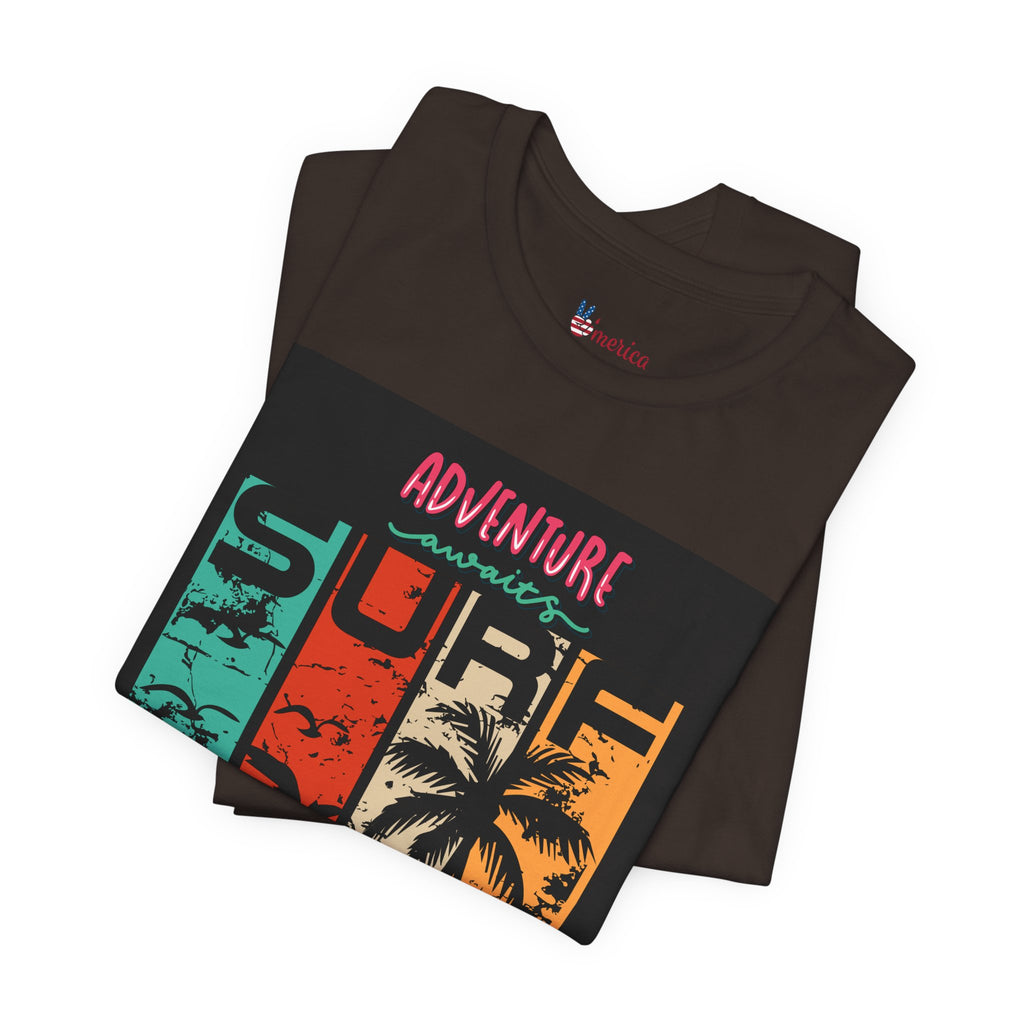 California Surf Palm Trees T-Shirt | Adventure Awaits Graphic Tee