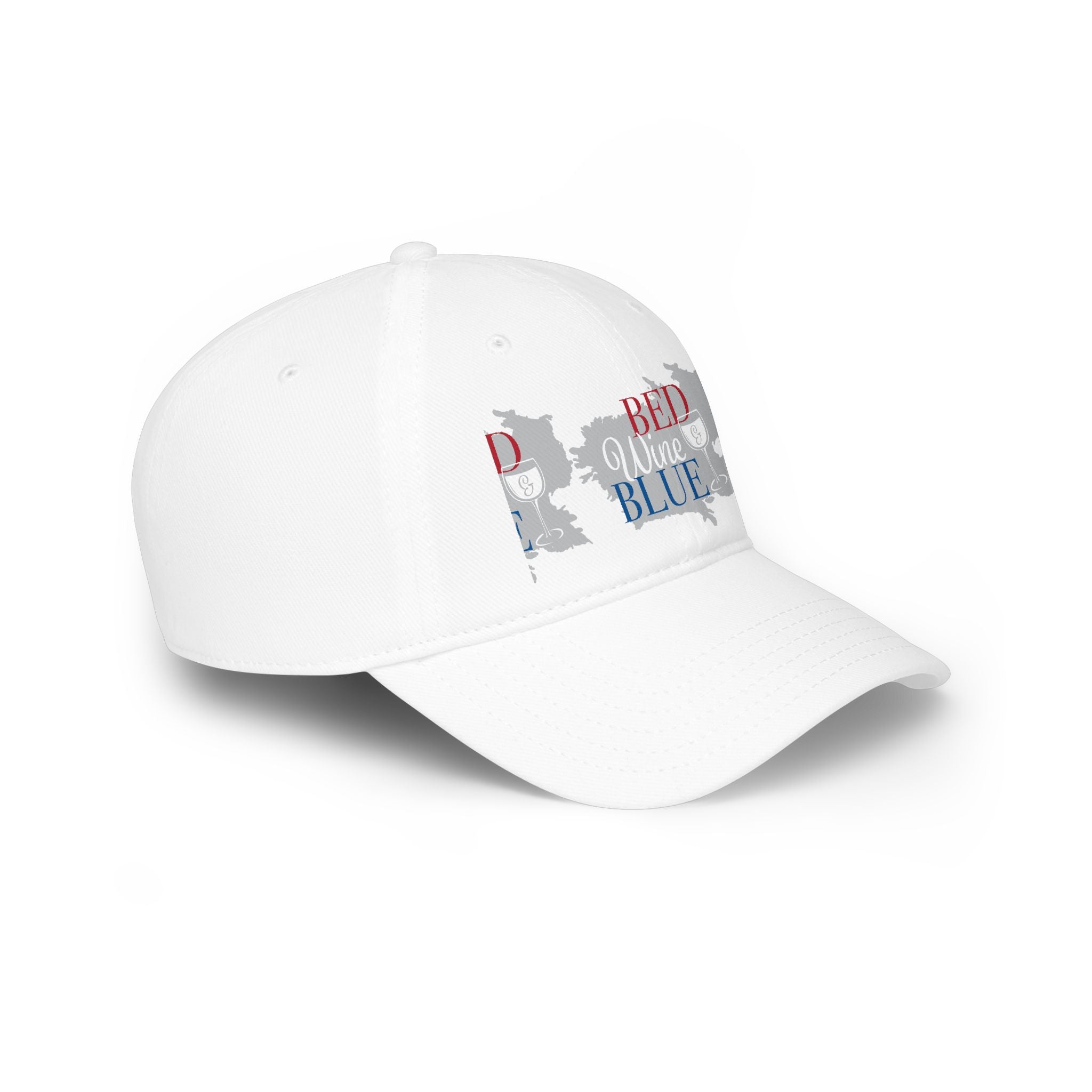 Low Profile Baseball Cap - Red Wine Blue State Graphic Hat