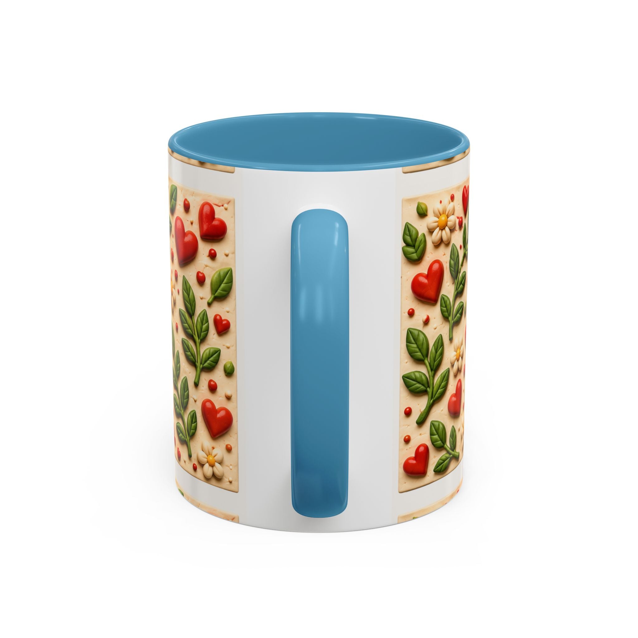Accent Coffee Mug — "Lover Energy" Strawberry Floral Ceramic Mug (11/15oz)