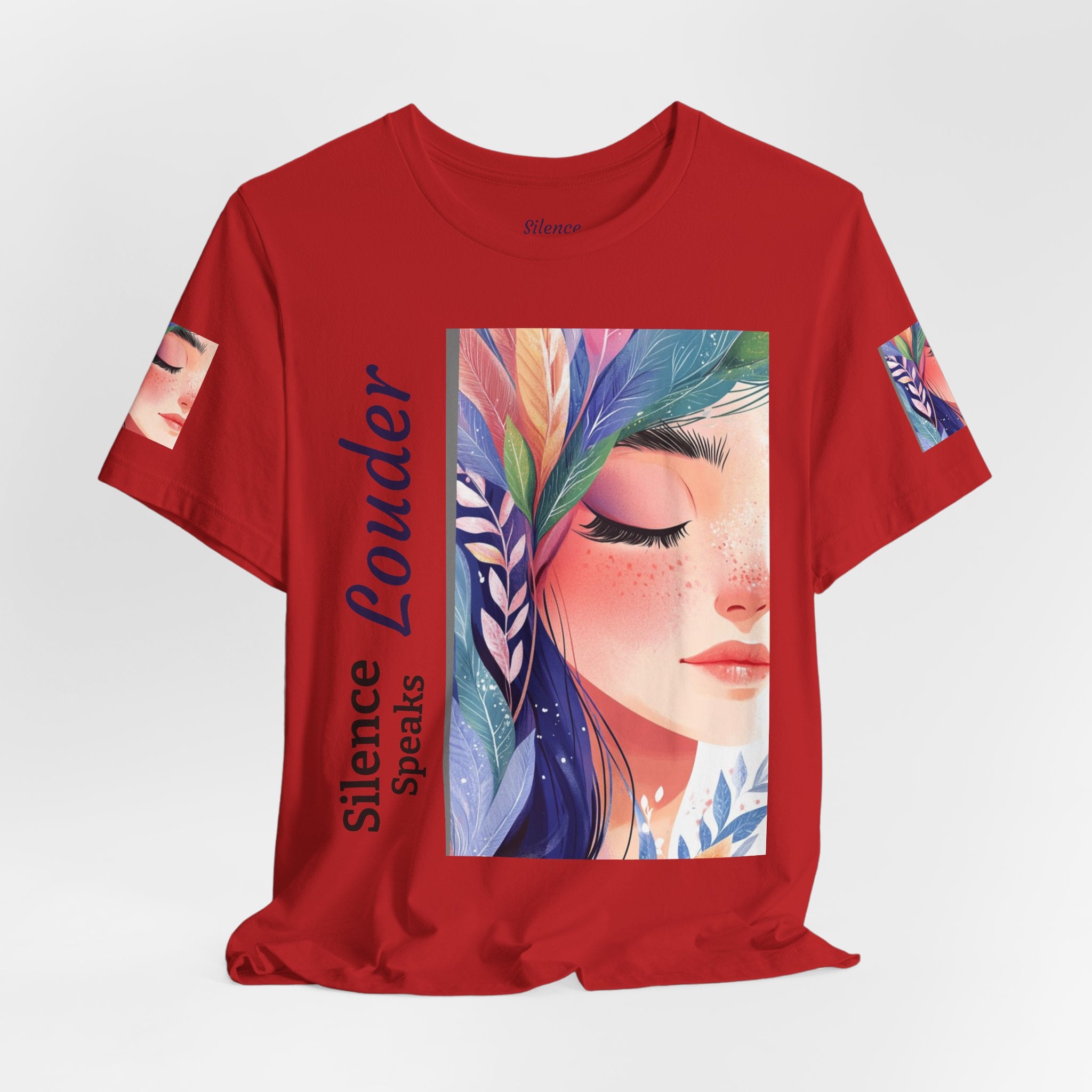 Silence Speaks Tee — "Silence is Powerful" Artistic Portrait T-Shirt