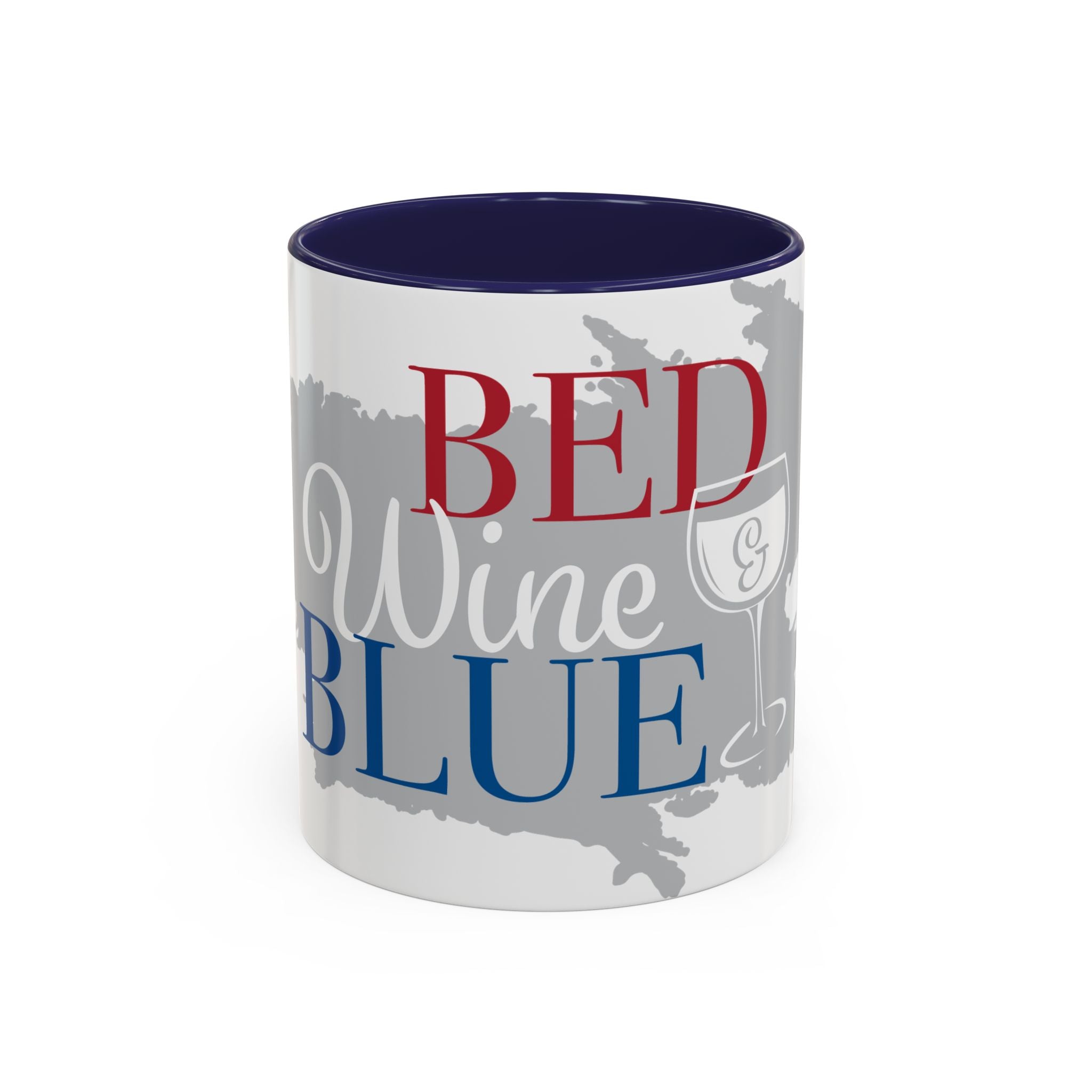 Accent Coffee Mug — “Red Wine & Blue” Patriotic Wine Lover 11/15oz Mug