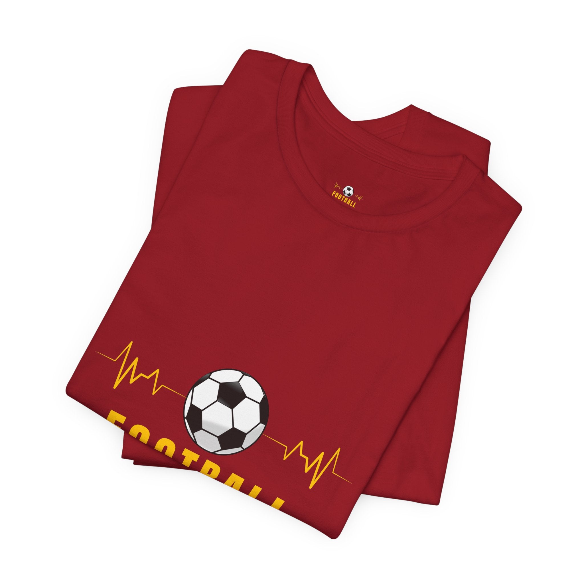 Football heartbeat soccer ball Tee | Real Football Lover back