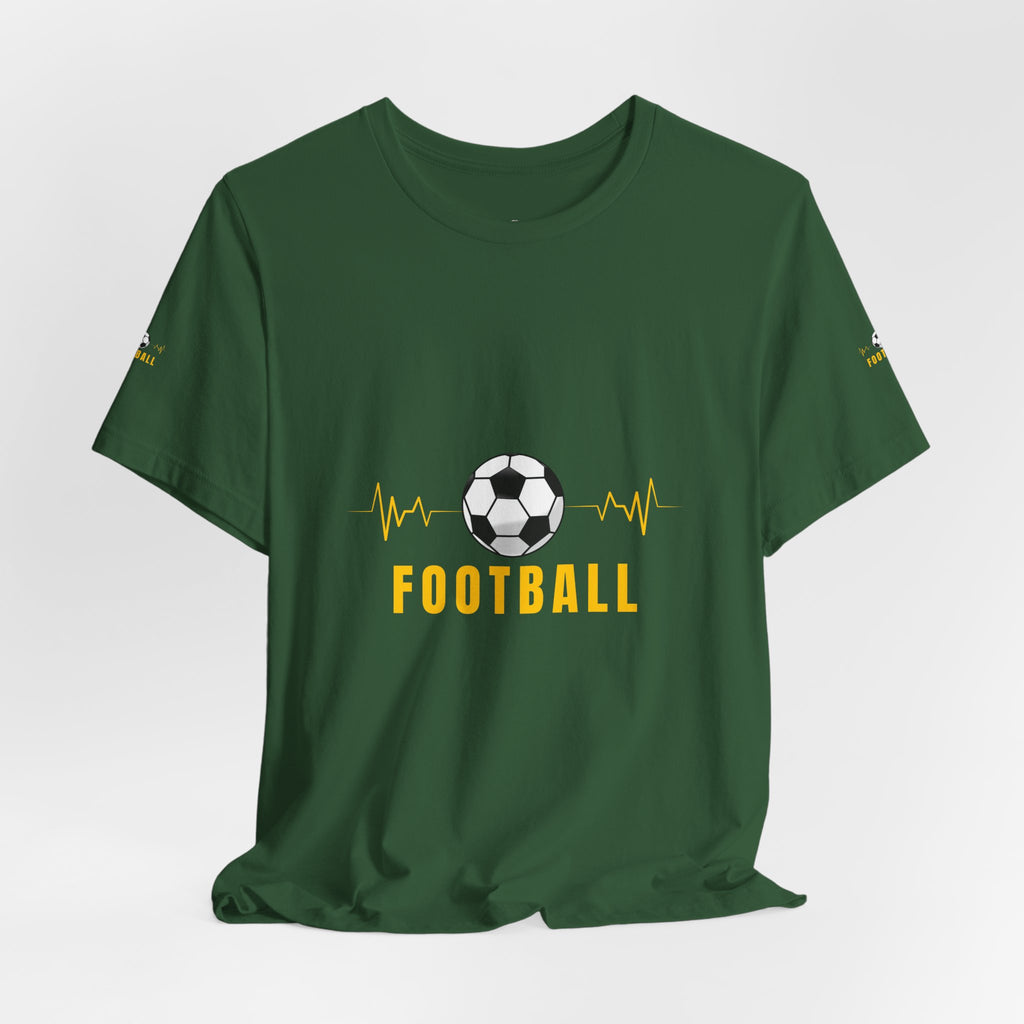 Football heartbeat soccer ball Tee | Real Football Lover back