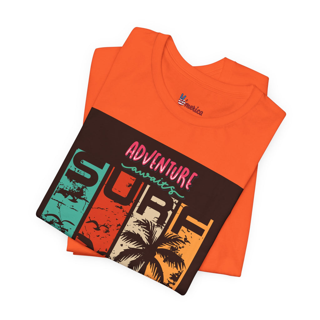 California Surf Palm Trees T-Shirt | Adventure Awaits Graphic Tee